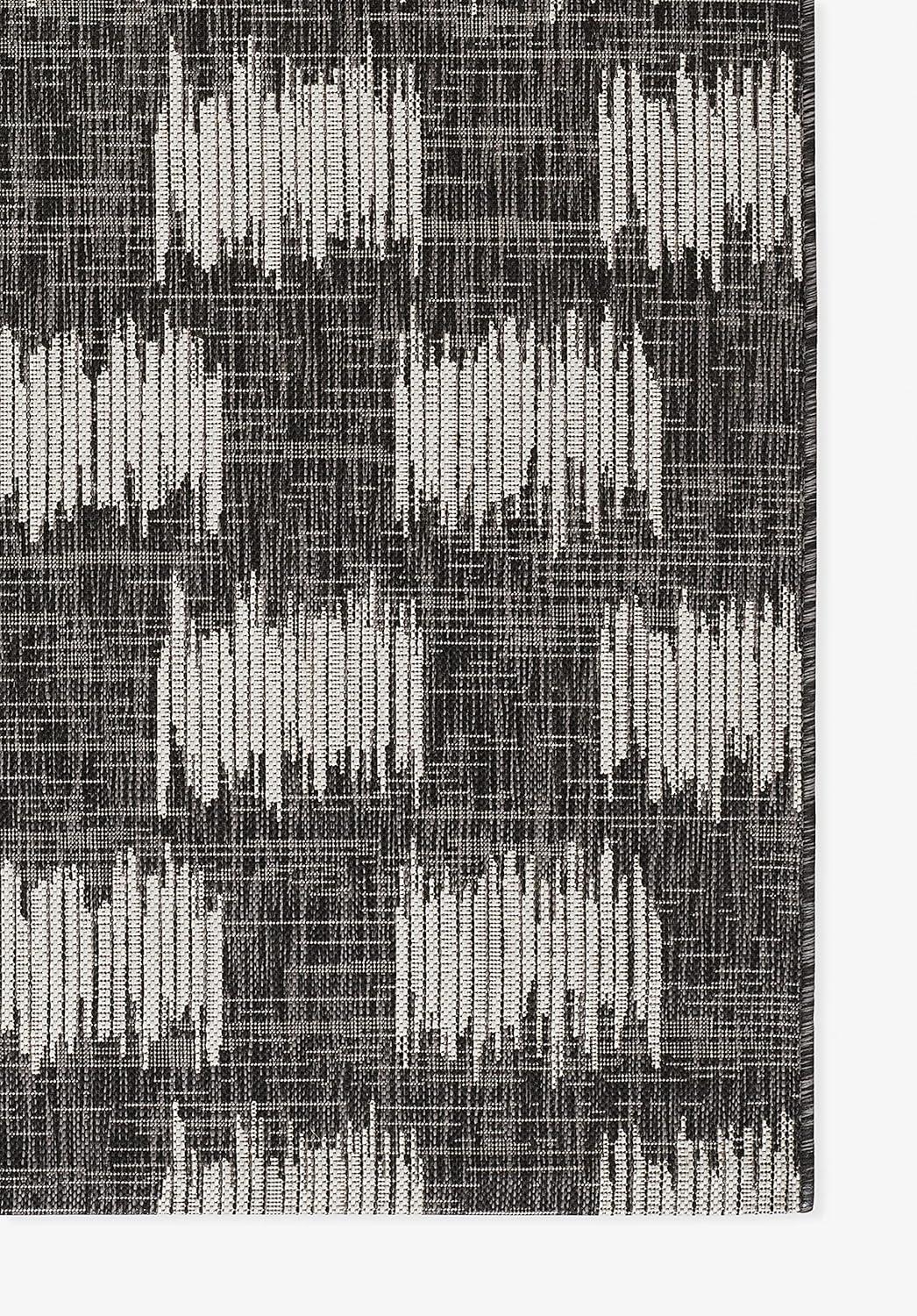 Charcoal Geometric Washable Synthetic Rectangular Rug 5'3" x 7'6"