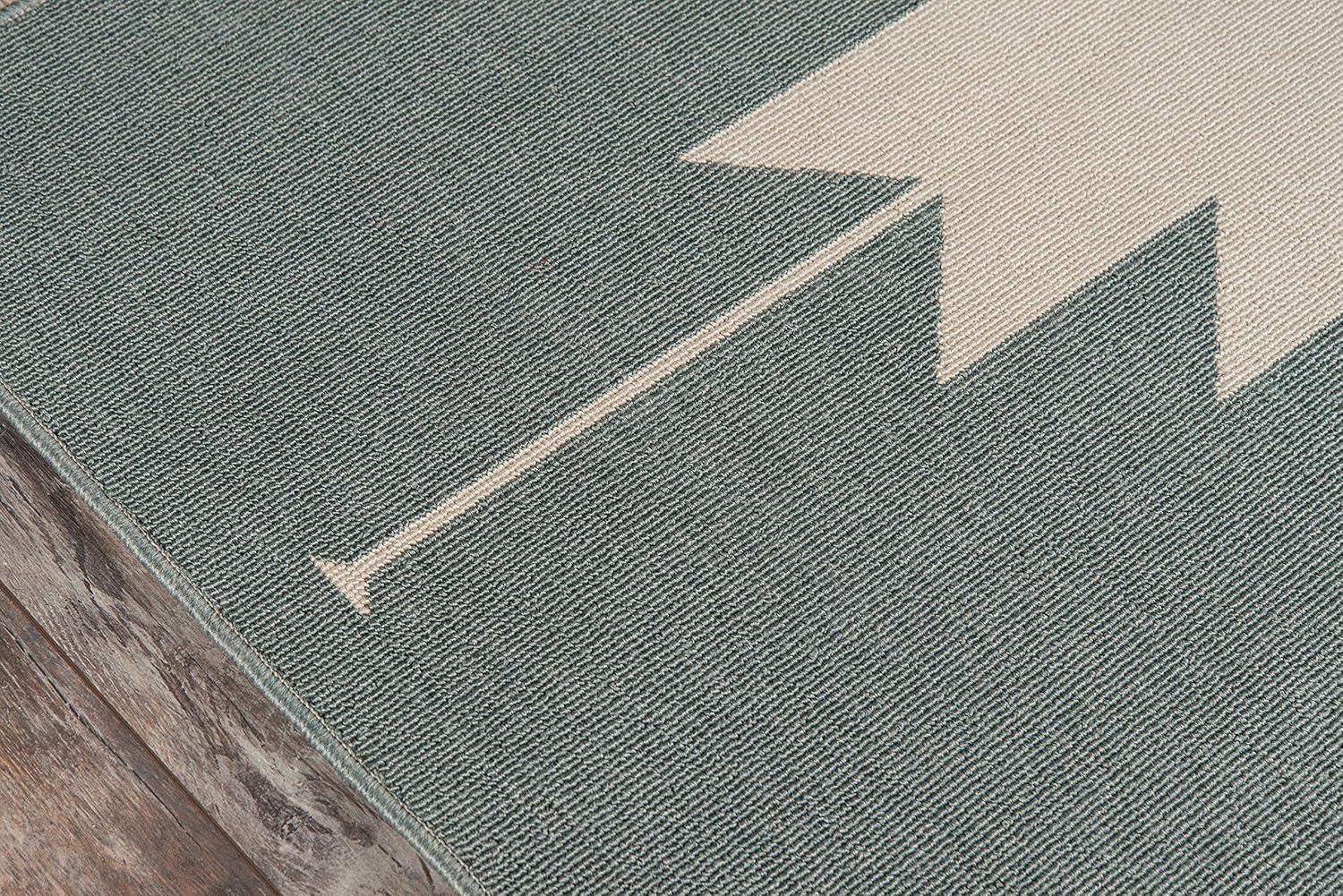 Genesis Southwestern Charcoal/Cream Indoor / Outdoor Area Rug