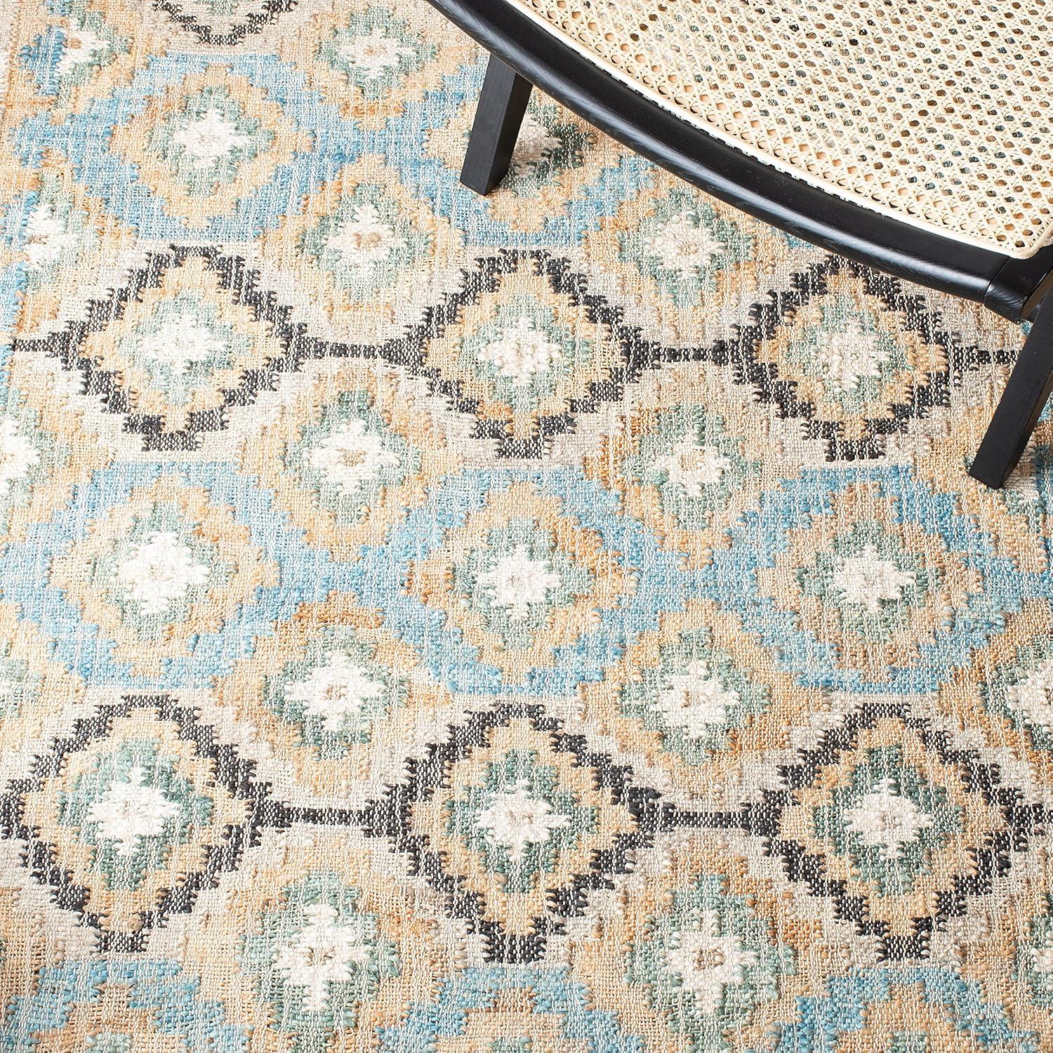 Kilim KLM756 Hand Woven Area Rug - Blue/Ivory - 5'x8' - Safavieh.
