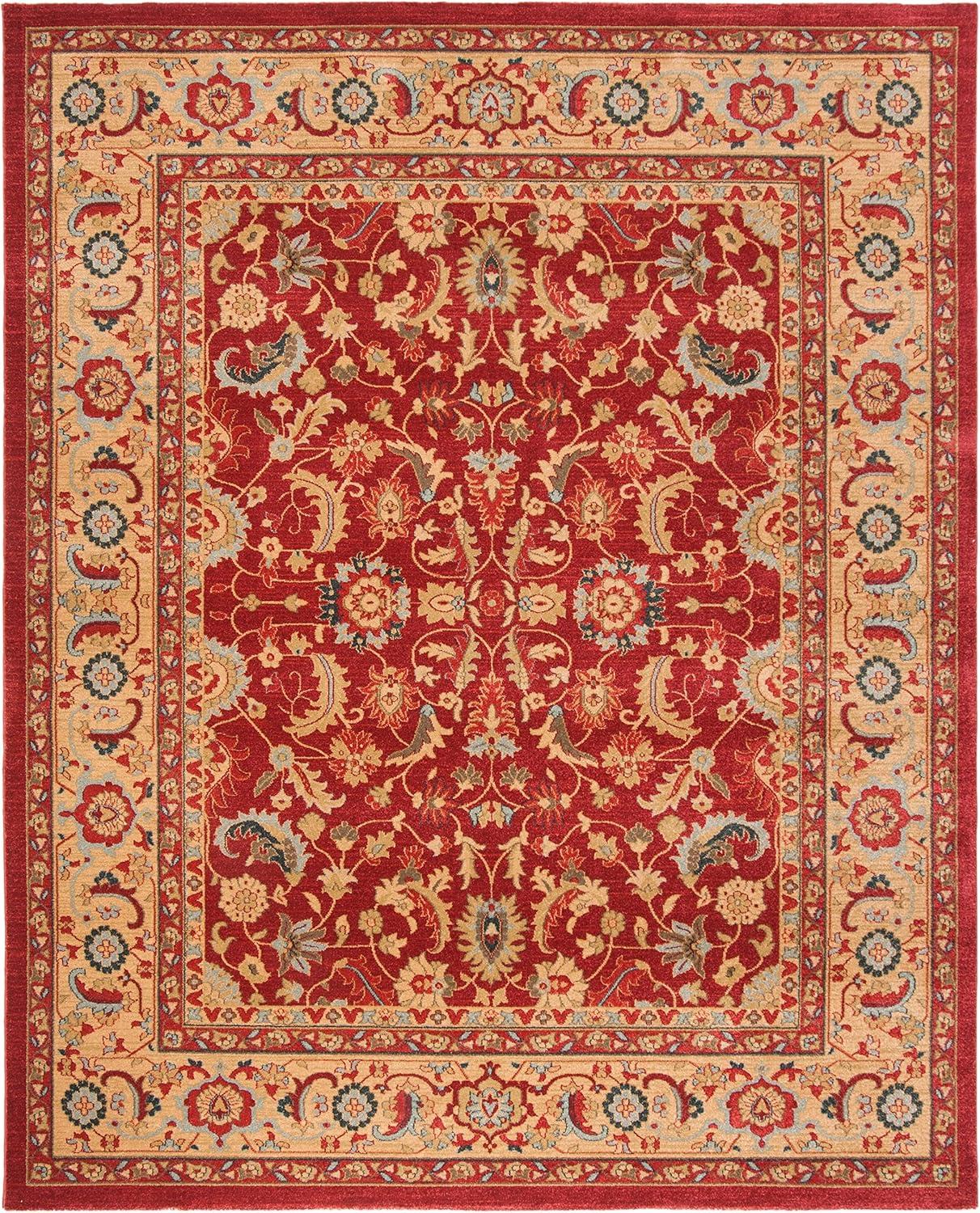 SAFAVIEH Mahal Gorgi Oriental Area Rug, Red/Natural, 9' x 12'
