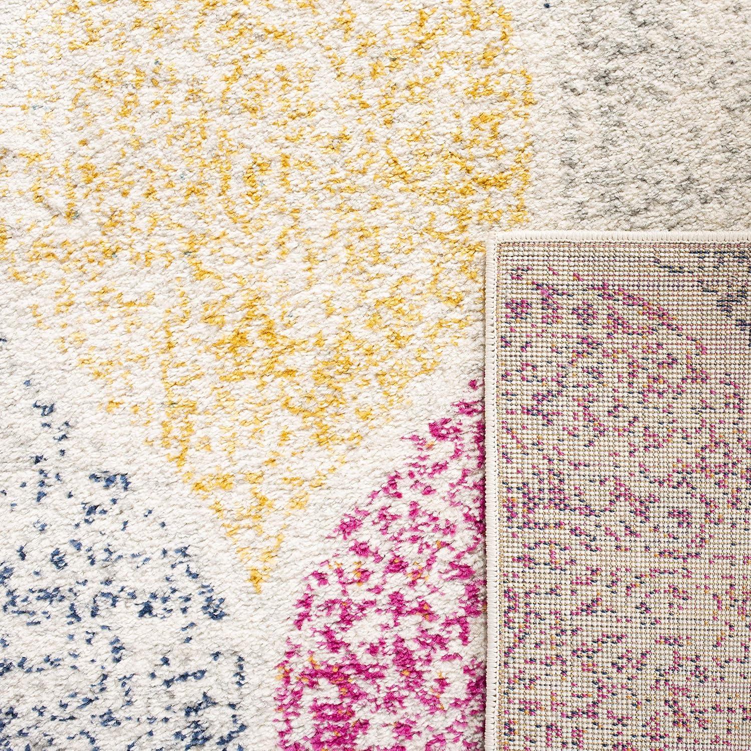 Madison MAD604 Power Loomed Indoor Accent Rug - Creme/Yellow - 3'x5' - Safavieh