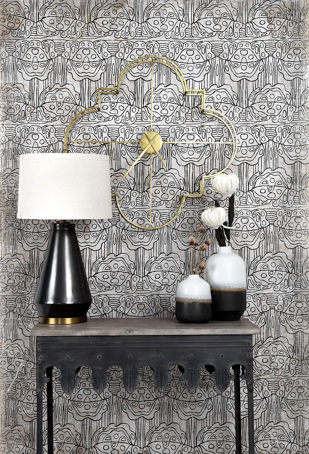 Storied Home Rustic Console Table Black: Vintage Iron & Fir Wood, Entryway Hallway Furniture