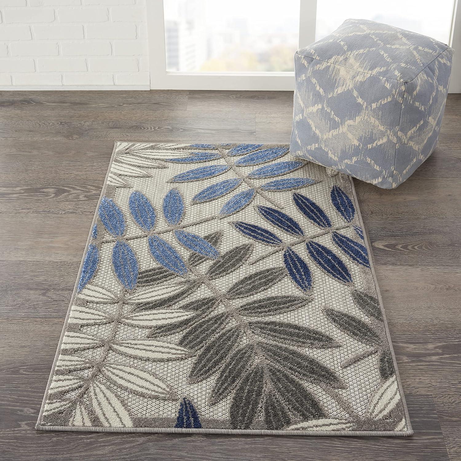 Nourison Aloha Floral Leaf Outdoor Area Rug