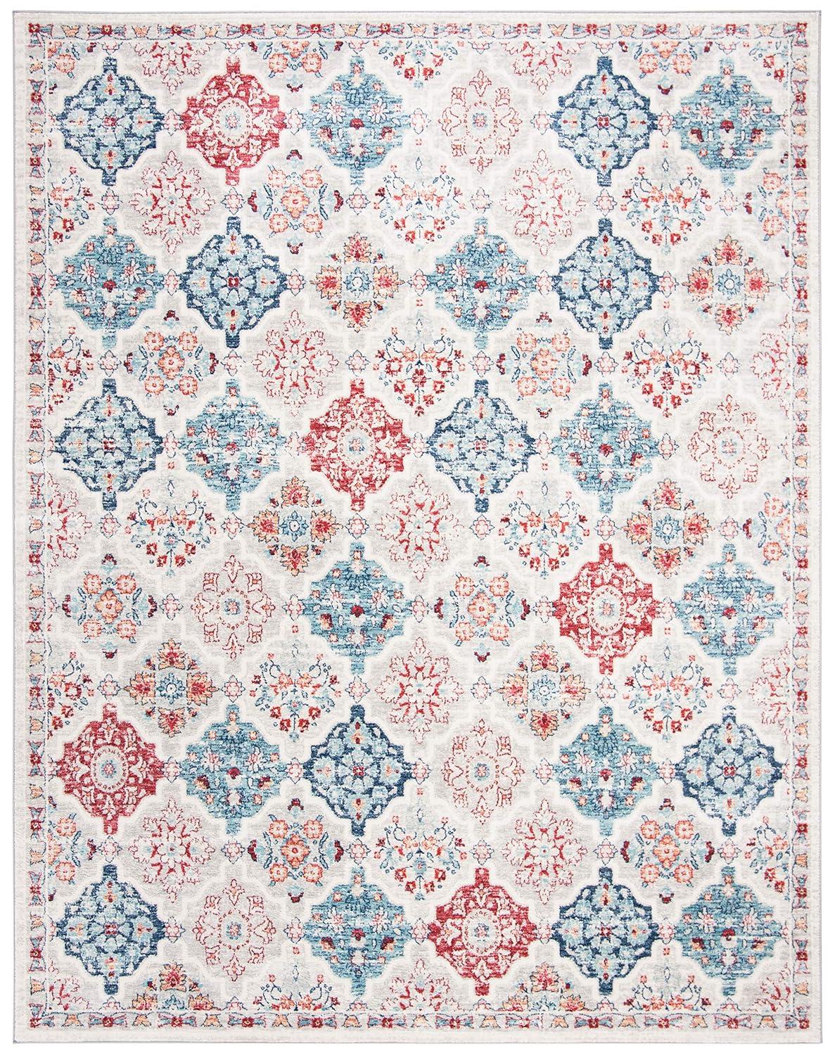 Brentwood BNT815 Power Loomed Area Rug - Cream/Blue - 6'x9' - Safavieh.