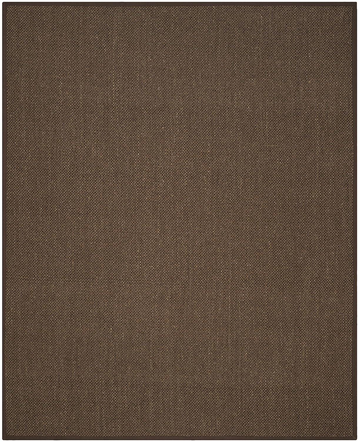 SAFAVIEH Natural Fiber Juniper Border Sisal Area Rug, Brown, 9' x 12'