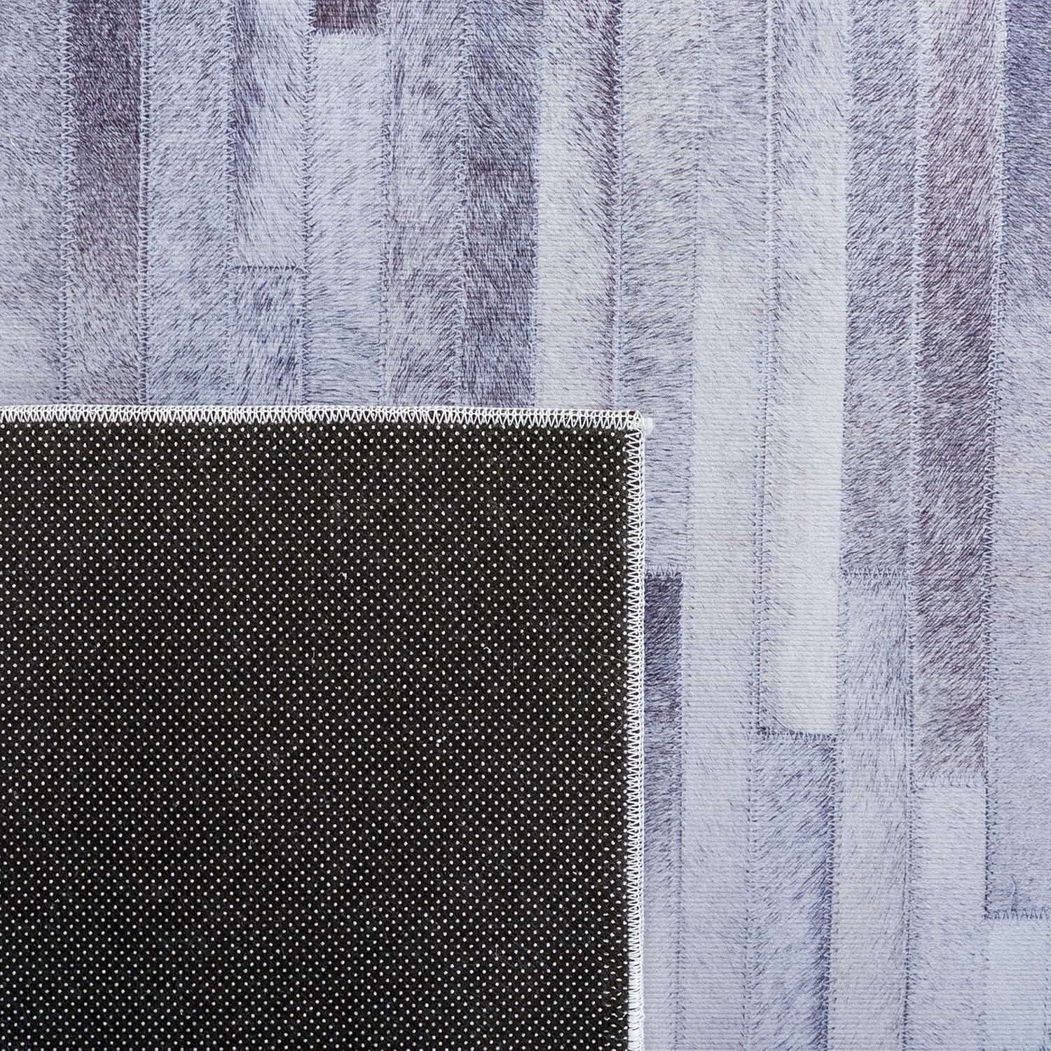 Faux Hide FAH510 Power Loomed Machine Washable Area Rug - Ivory/Light Grey - 5'x8' - Safavieh.