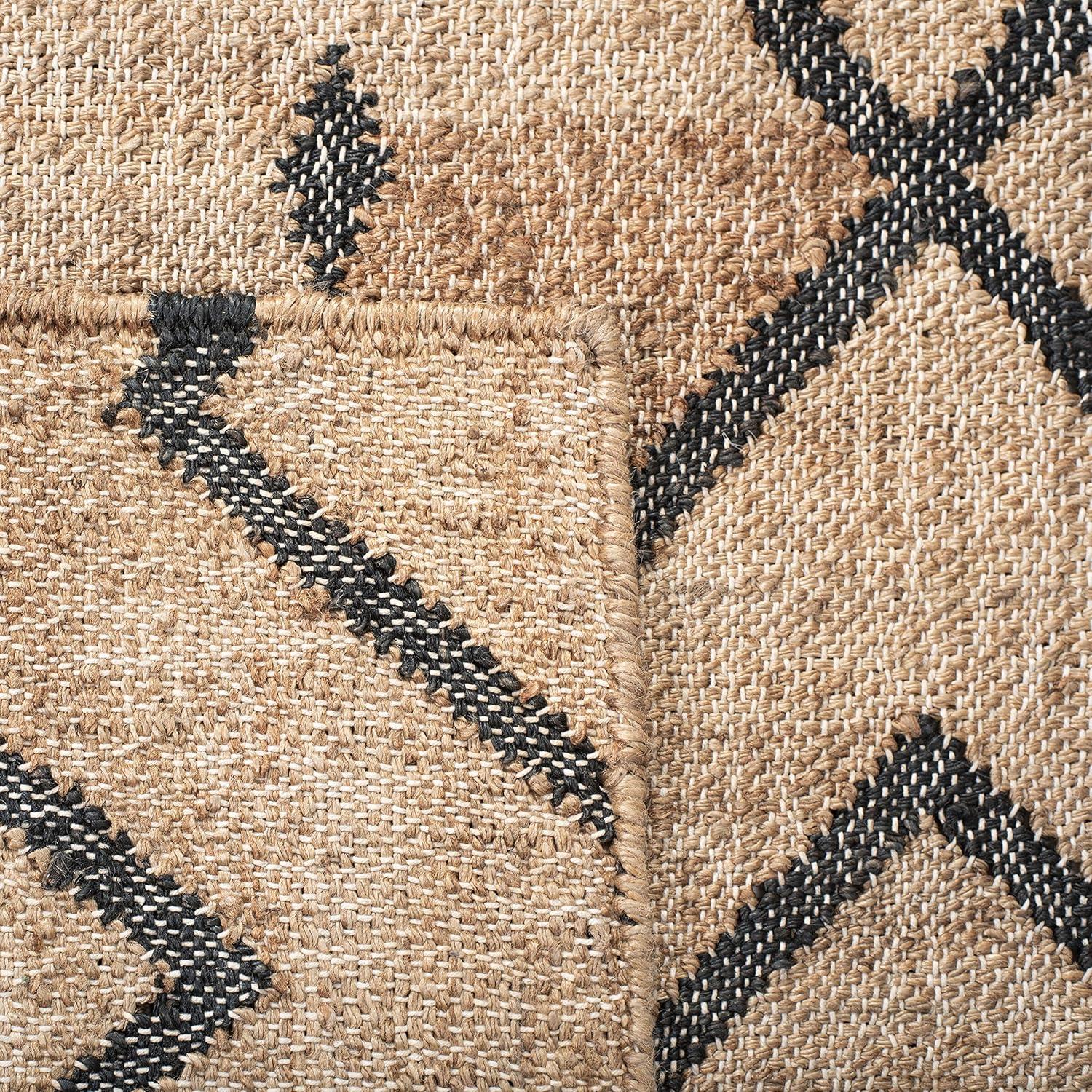 SAFAVIEH Kilim Wesley Geometric Area Rug, Natural/Charcoal, 9' x 12'