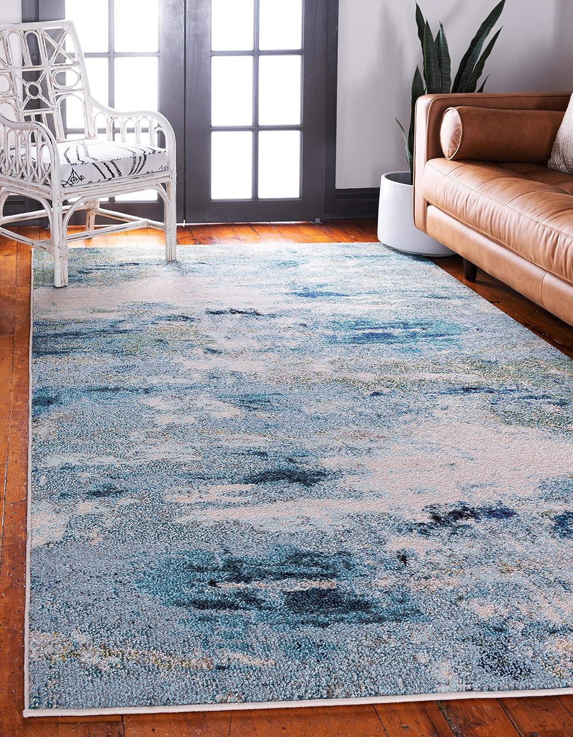 Unique Loom Chromatic Avalon Abstract Indoor Woven Area Rug