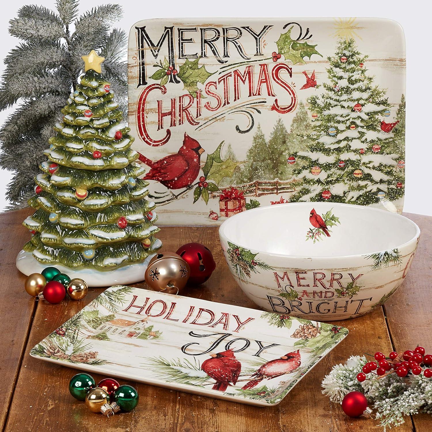 Certified International Certified International Evergreen Christmas Rectangular Platter