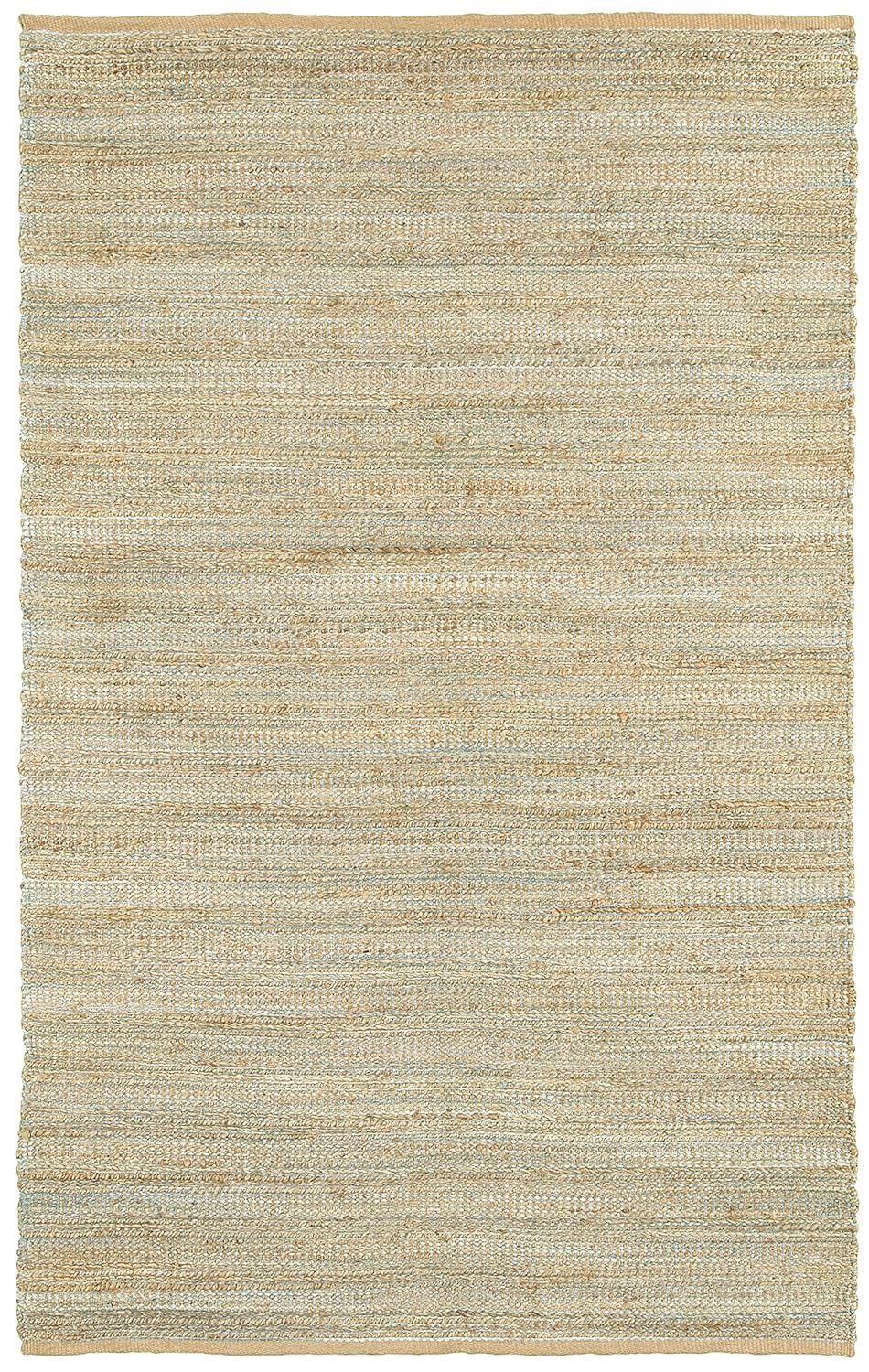 LR Resources Natural Fiber LR03337-SPA5079 Spa Blue Rectangle 5 X 7 ft 9 inch Plush Indoor Area Rug, 5' x 7'9",