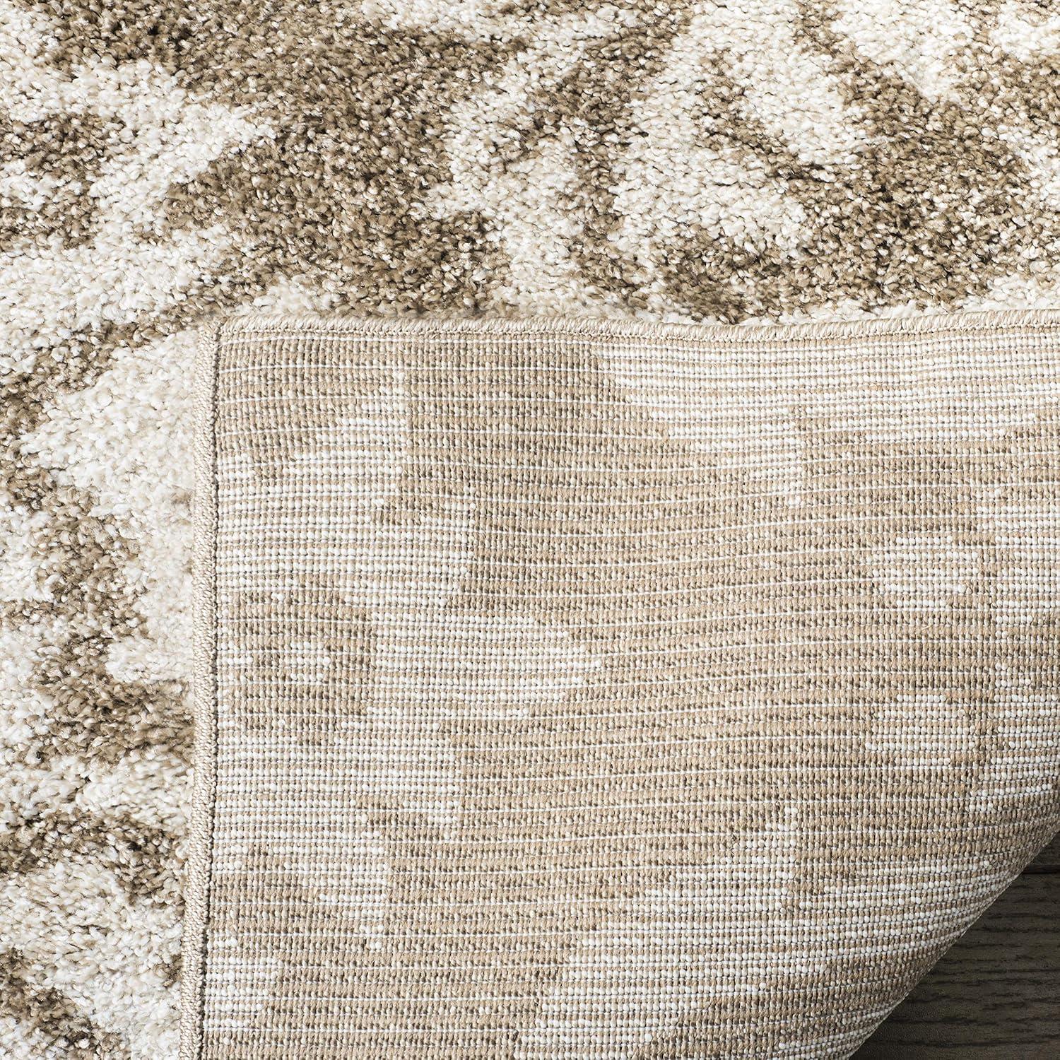 Florida Shag SG460 Power Loomed Indoor Accent Rug - Beige/Cream - 2'3"x4' - Safavieh