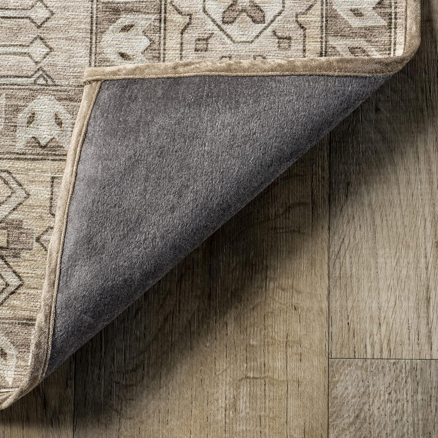 Nuloom Alecia Persian Machine Washable Indoor Area Rug, 5' x 8', Beige