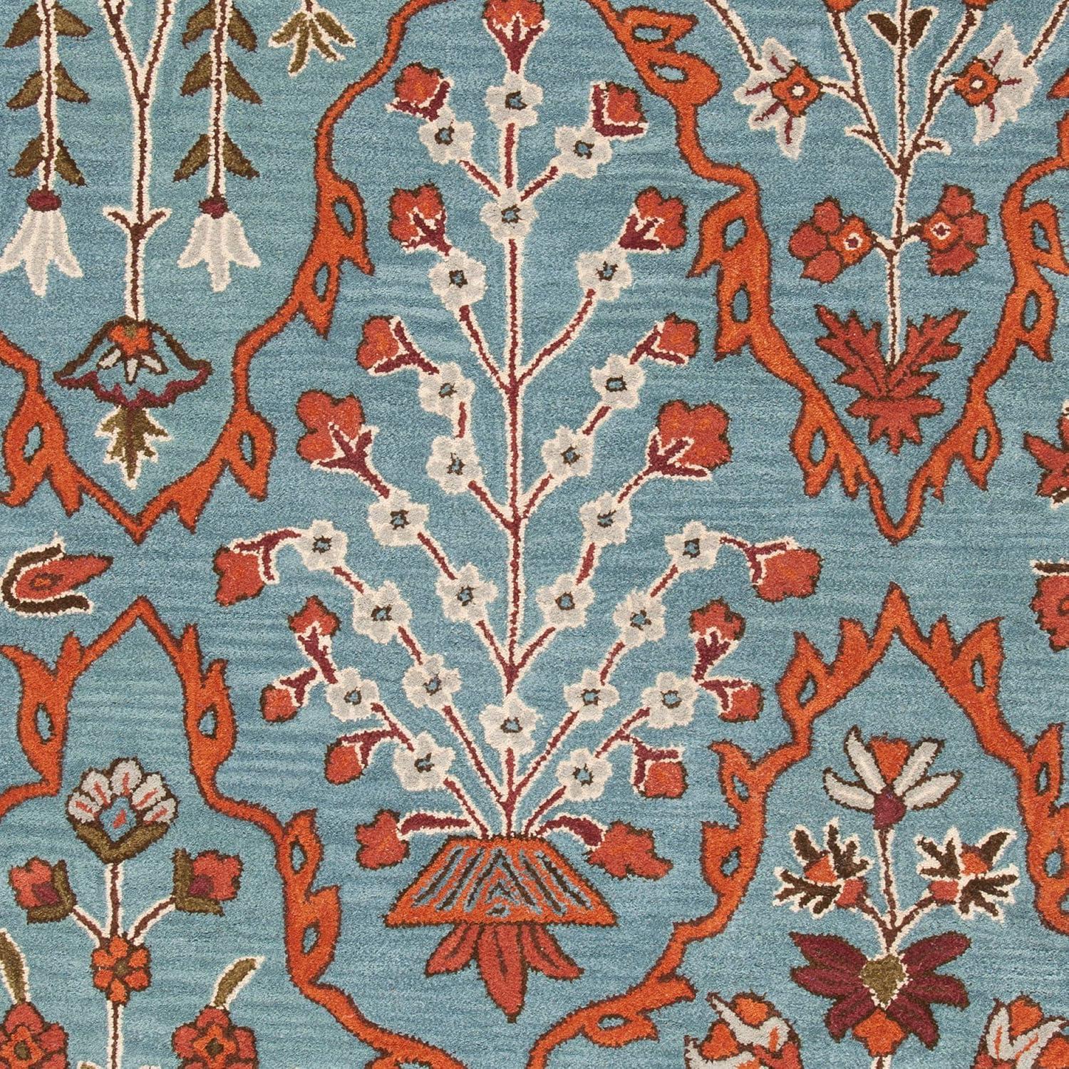 Wyndham WYD206 Power Loomed Area Rug - Blue/Rust - 8'9"x12' - Safavieh.