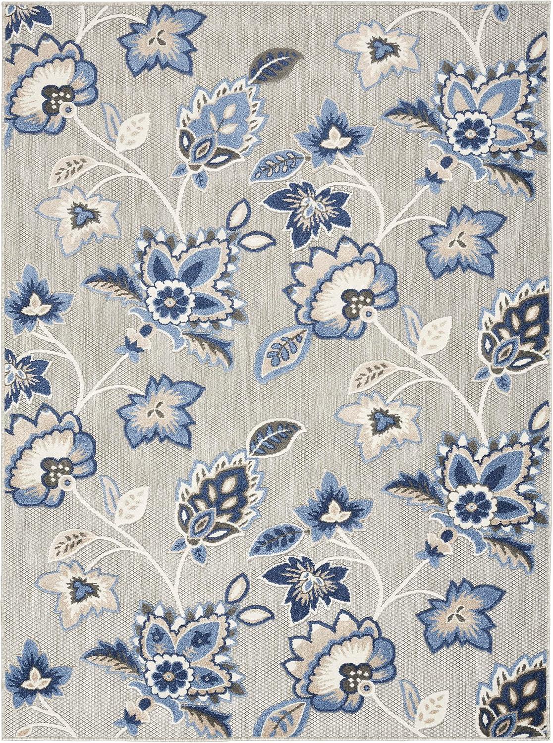 Nourison Aloha Floral Farmhouse Outdoor Rug