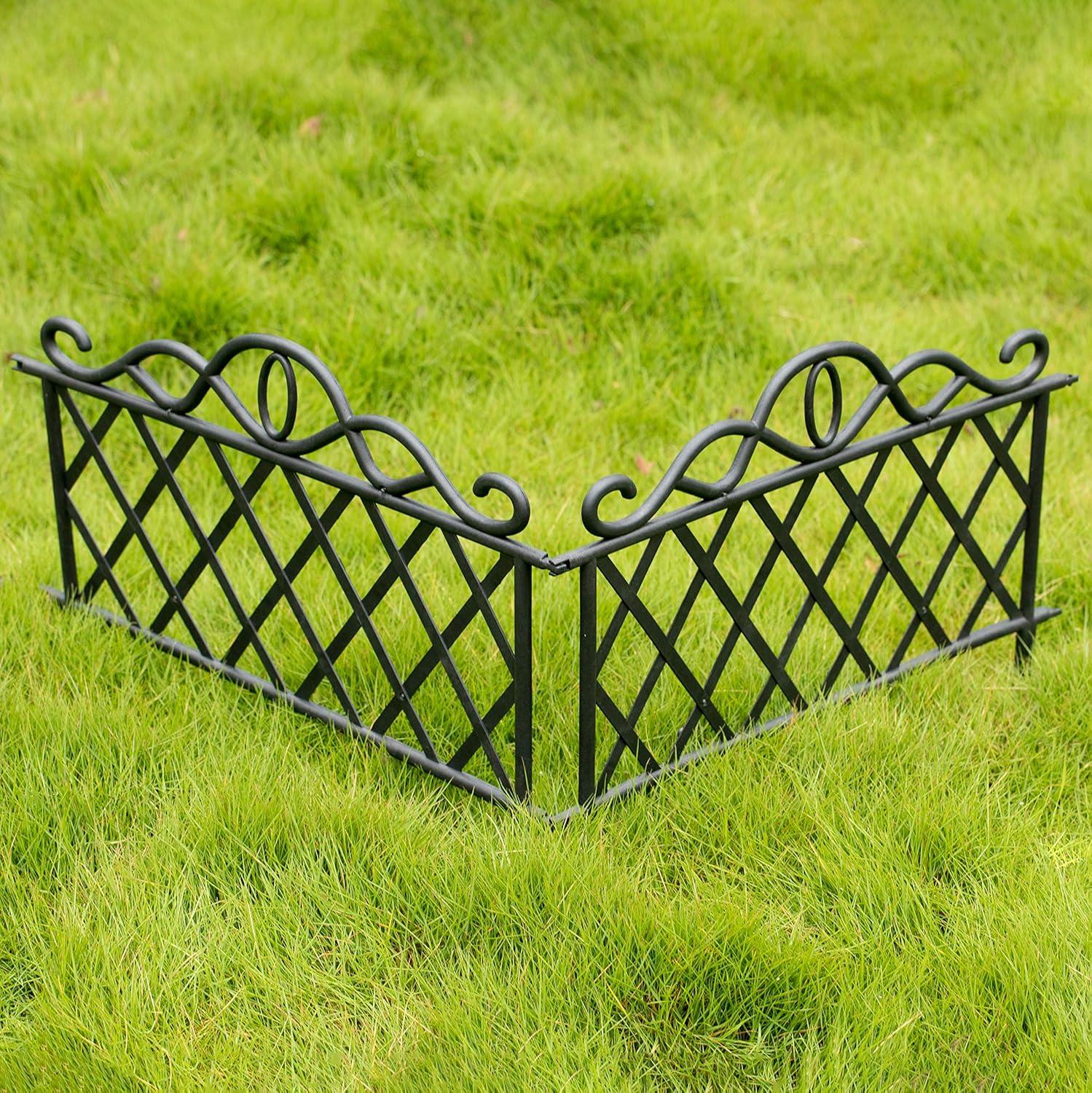 14'' H x 18.75'' W Black Metal Fencing