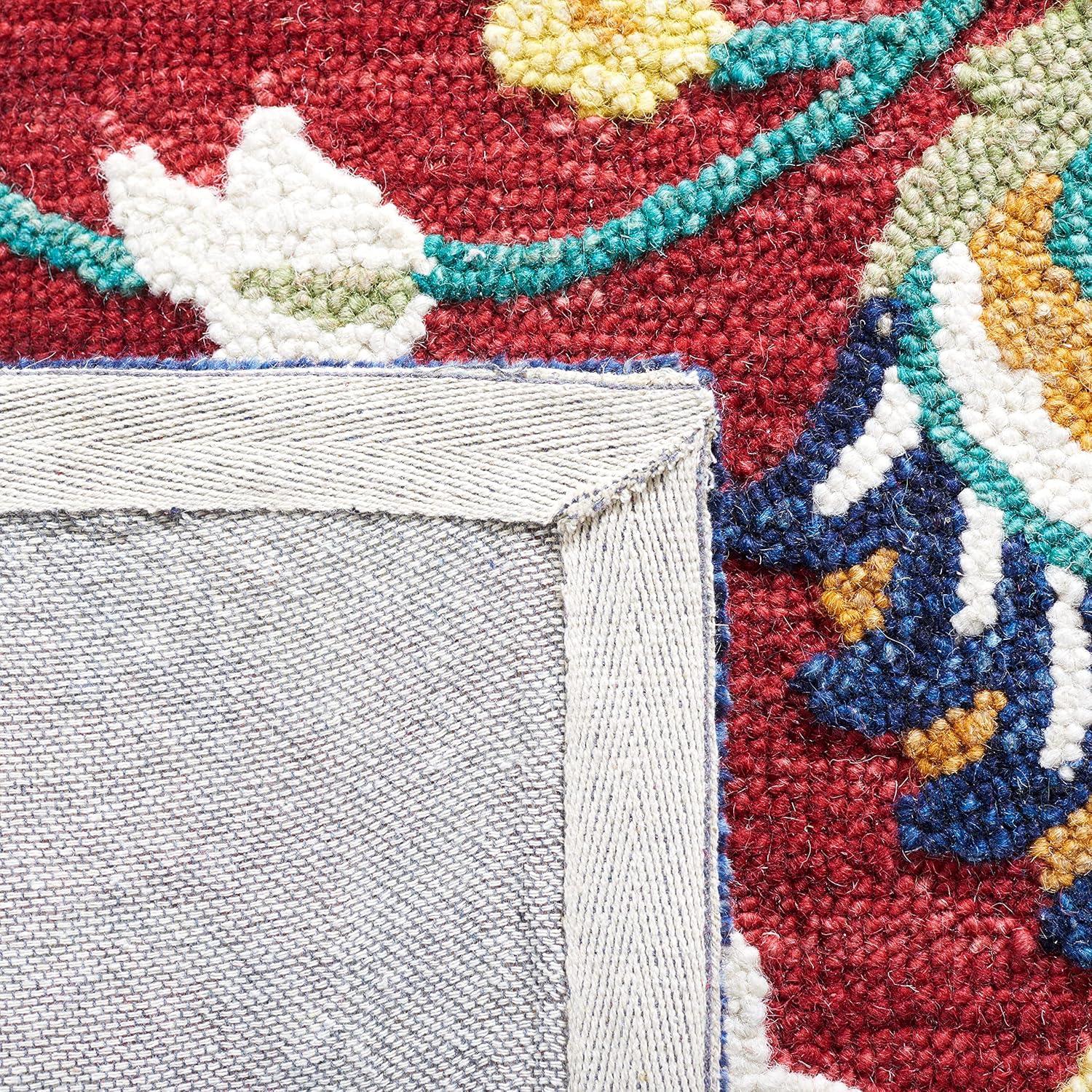 Blossom BLM562 Hand Tufted Area Rug - Red/Ivory - 8'x10' - Safavieh.