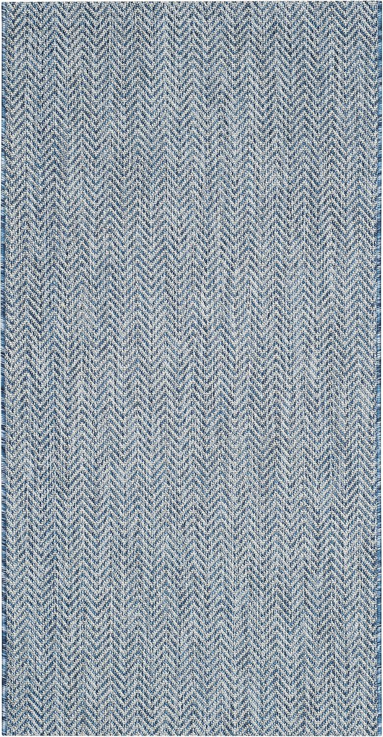 Courtyard CY8022 Power Loomed Indoor and Outdoor Accent Rug - Navy/Grey - 2'7"x5' - Safavieh