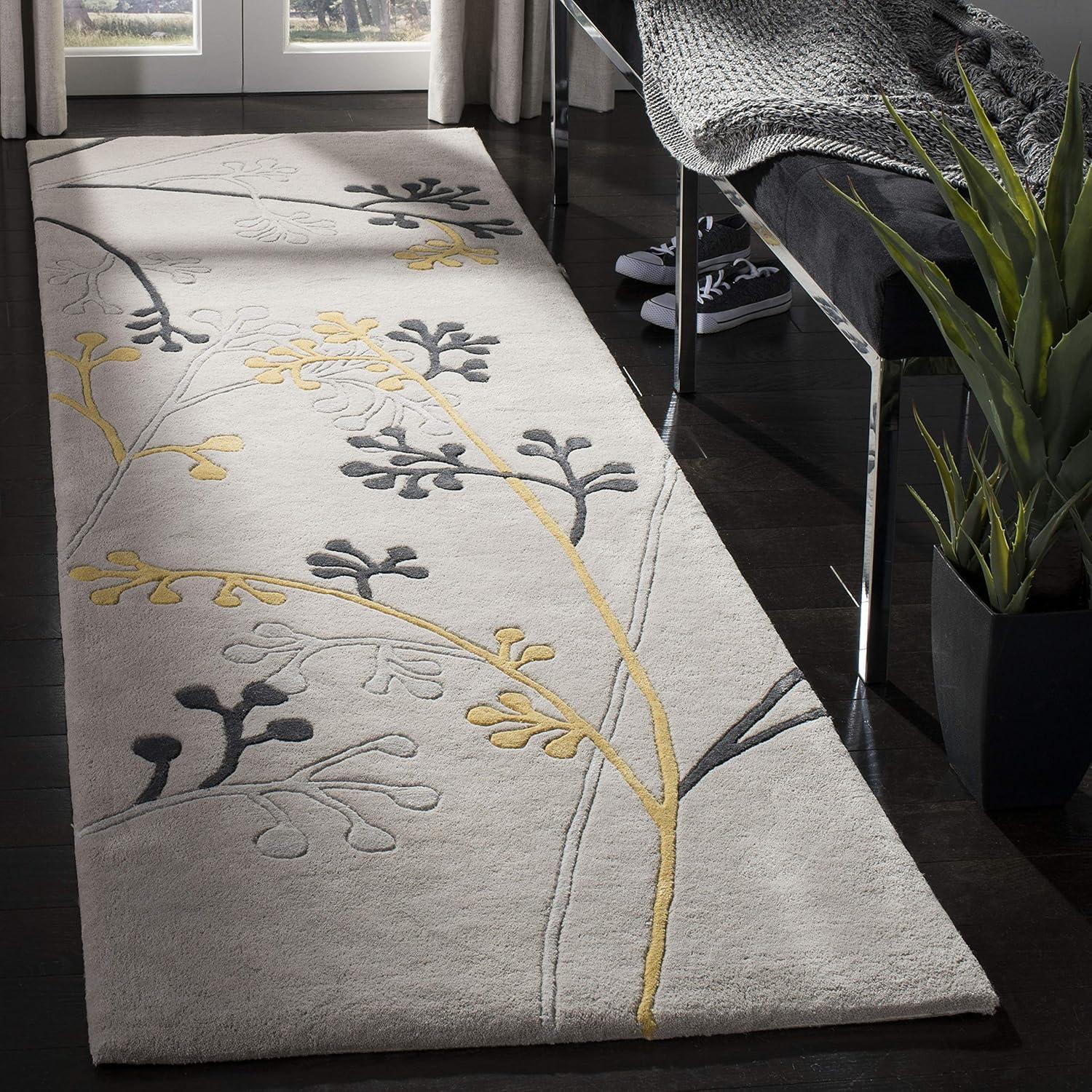 Soho SOH305 Hand Tufted Indoor Runner Rug - Grey - 2'6"x8' - Safavieh