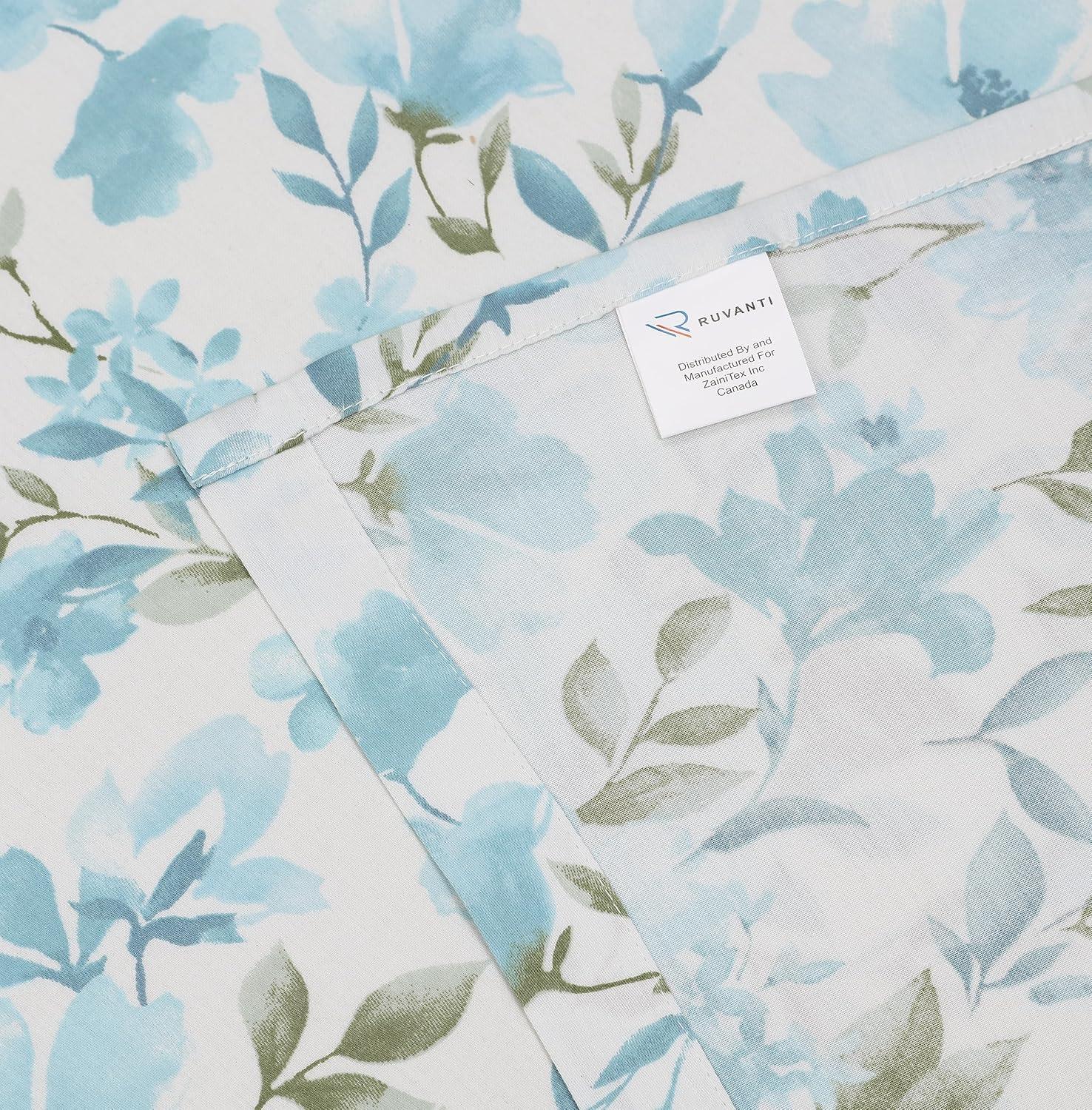 Erica Floral Full Cotton Percale Sheet Set