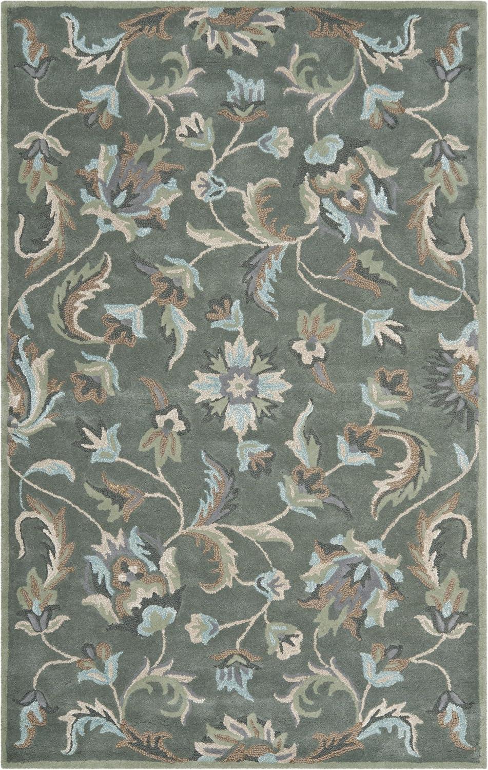 Arber Hand Tufted Wool Floral Rug