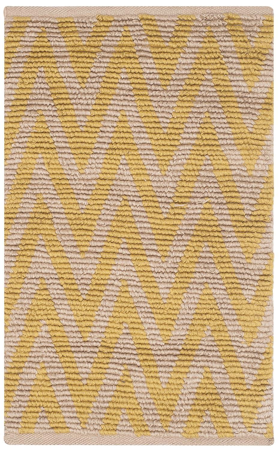 Cape Cod CAP863 Hand Woven Accent Rug - Natural/Yellow - 2'3"x3'9" - Safavieh.