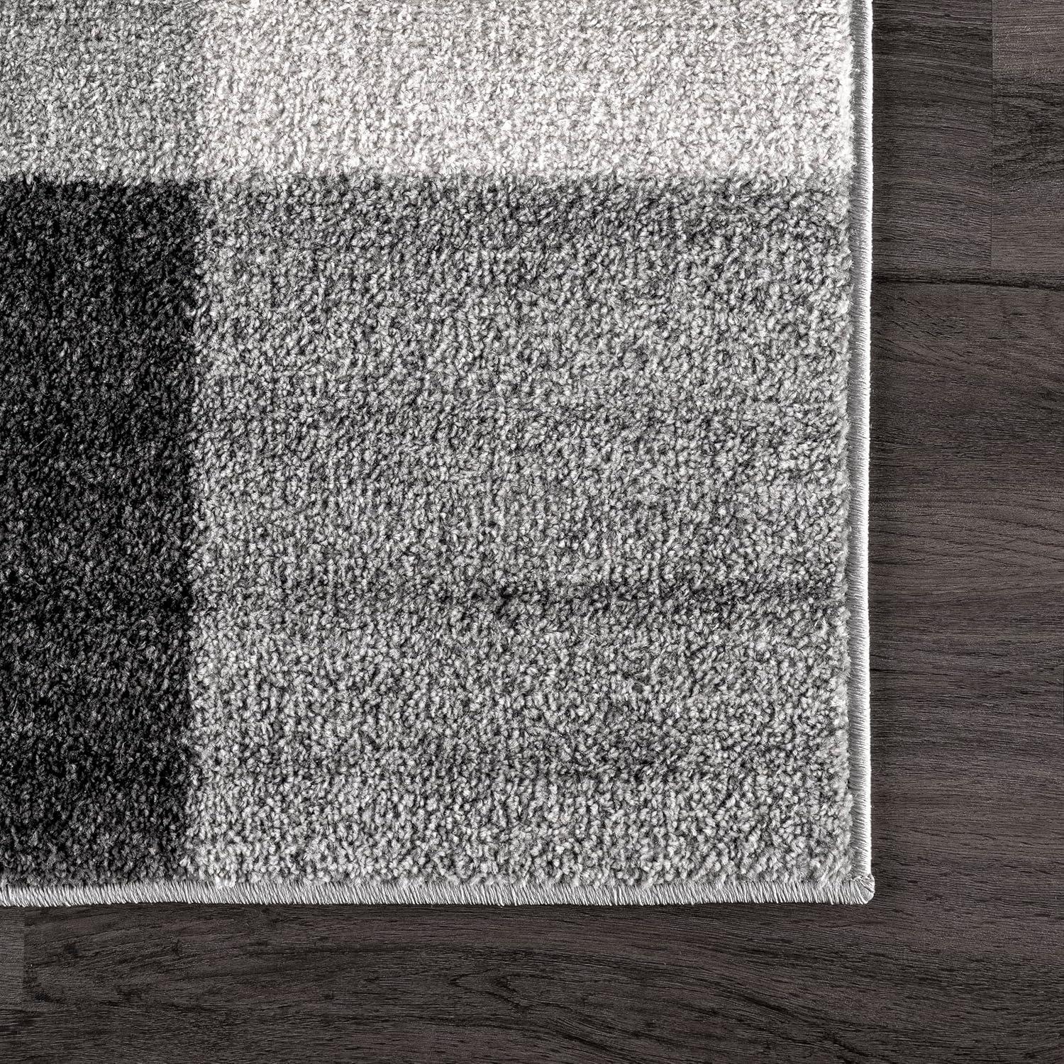 Nuloom Aisha Plaid 3x5 Accent Indoor Area Rug for Living Room Bedroom Dining Room Entryway Kitchen, Grey/Ivory