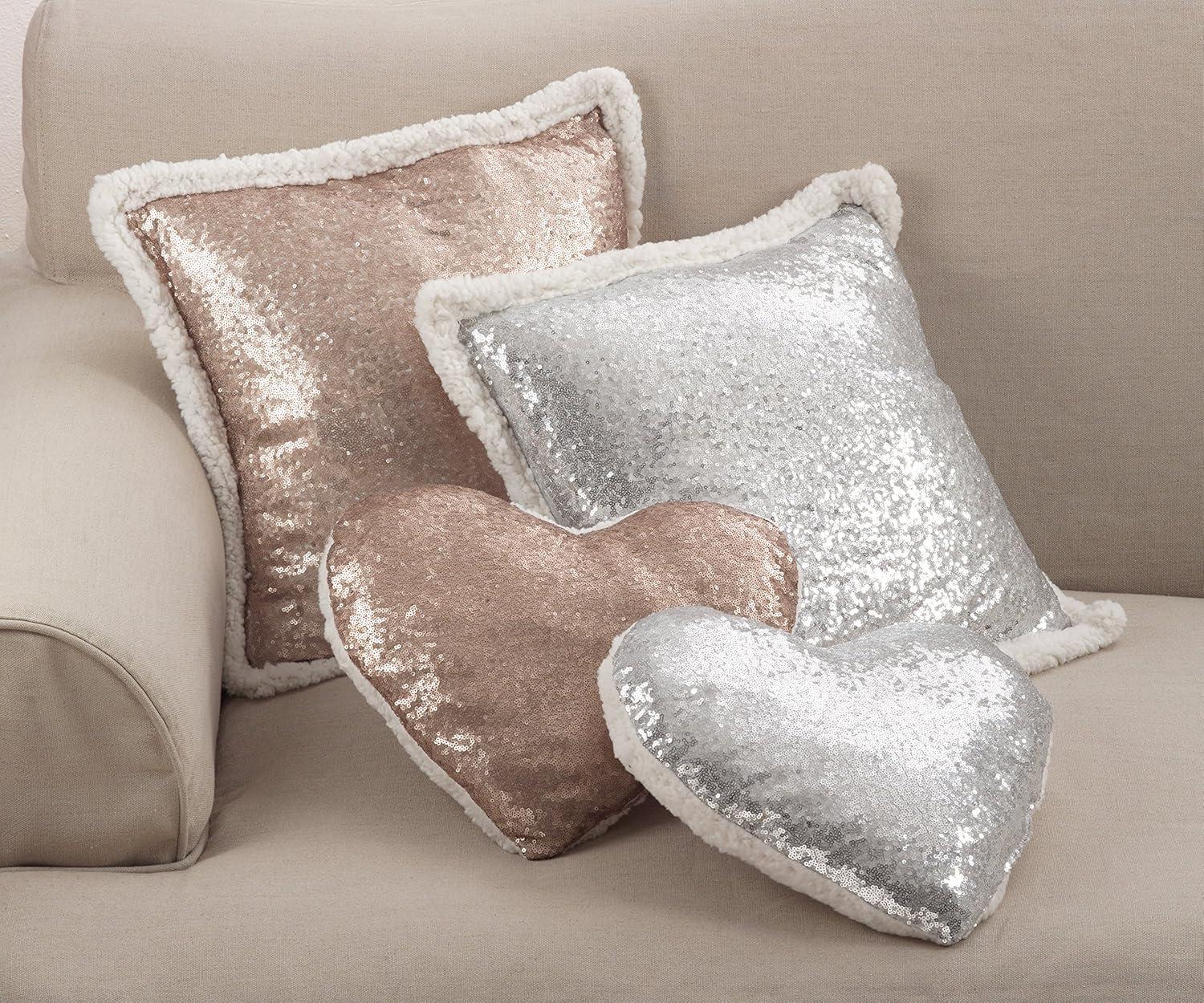 Saro Paillette Collection Sequined Throw Pillow