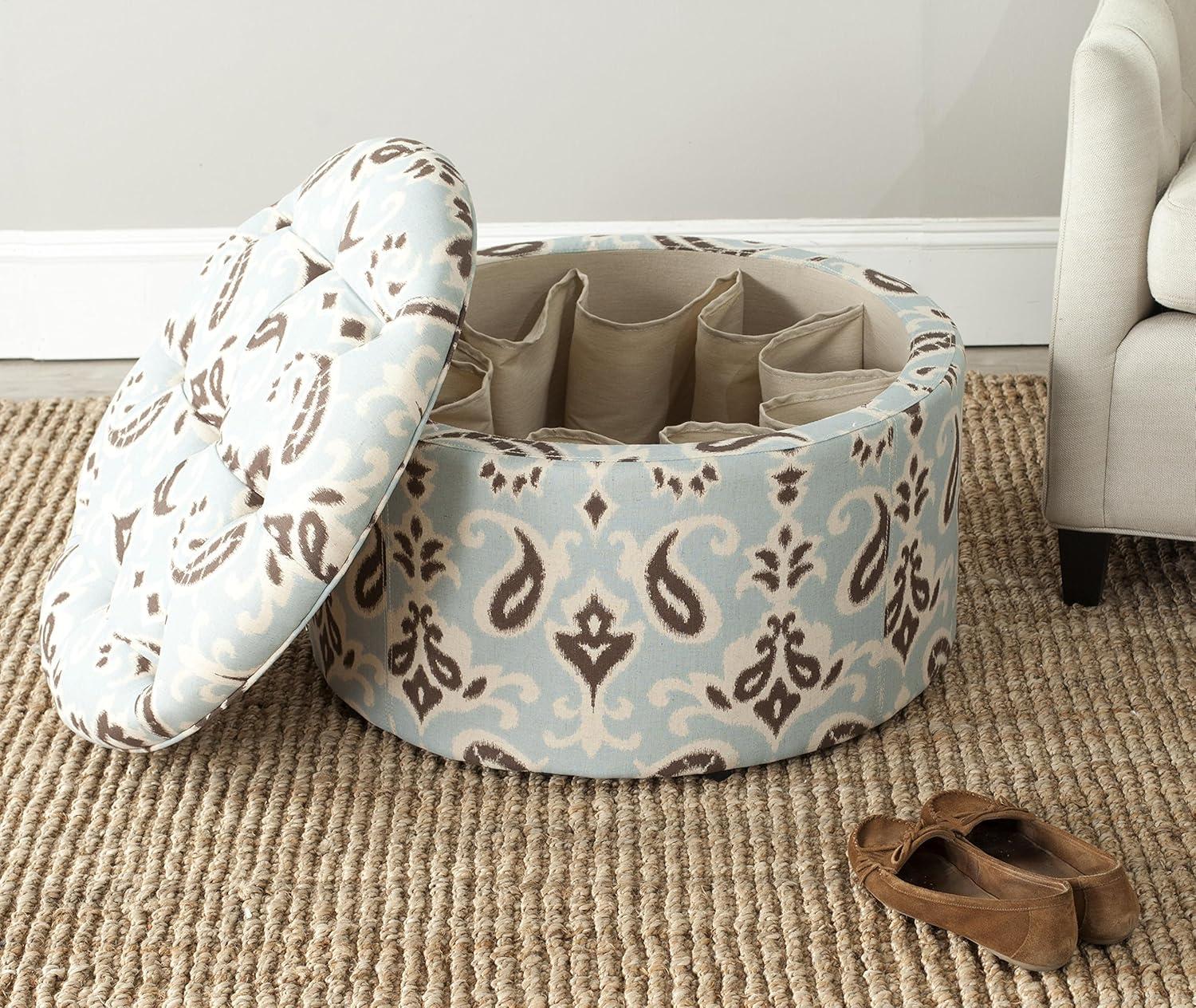 Tanisha Shoe Storage Ottoman - Off White - Safavieh