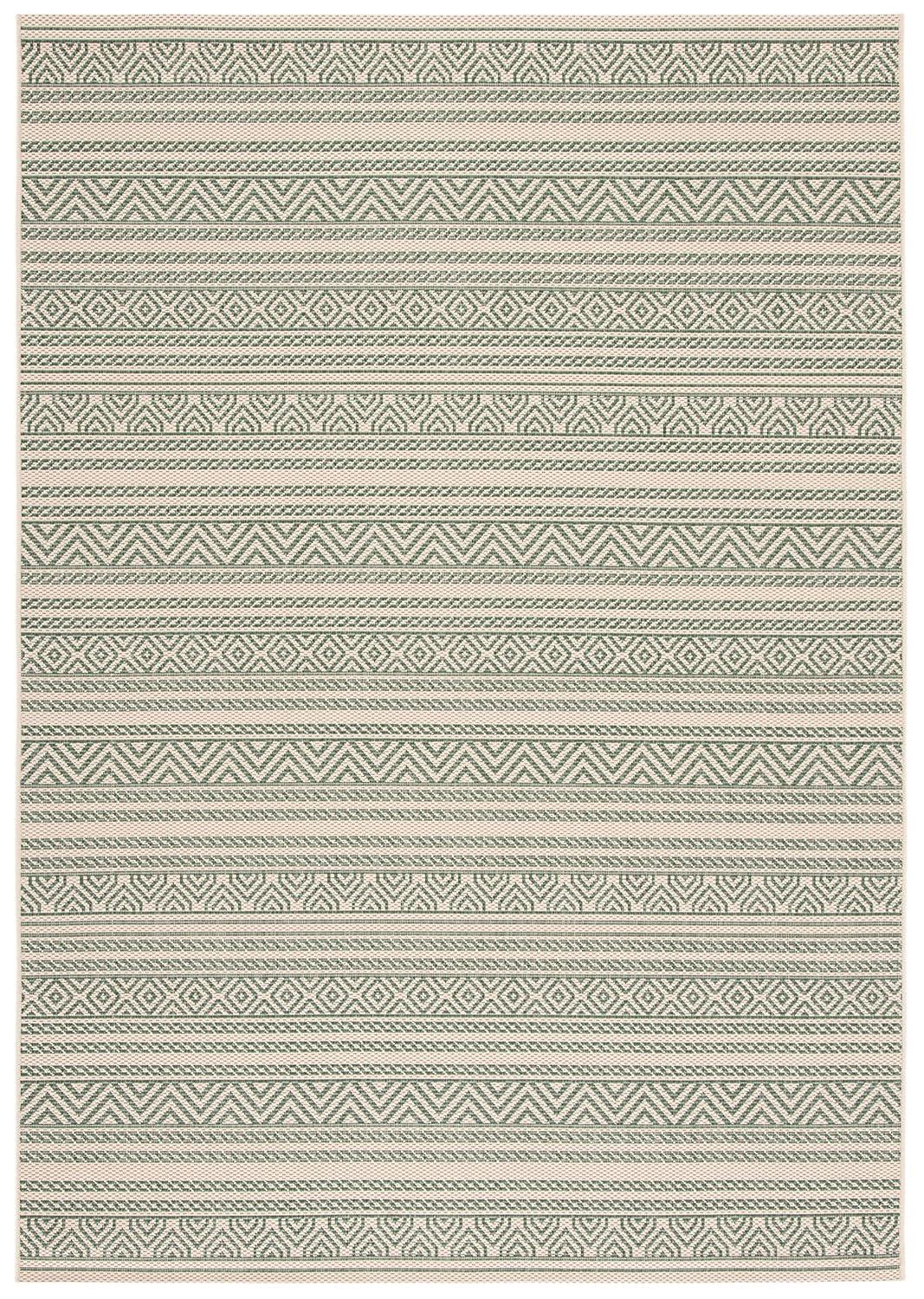 Courtyard CY6866 Power Loomed Indoor/Outdoor Area Rug - Beige/Dark Green - 8'x10' - Safavieh.