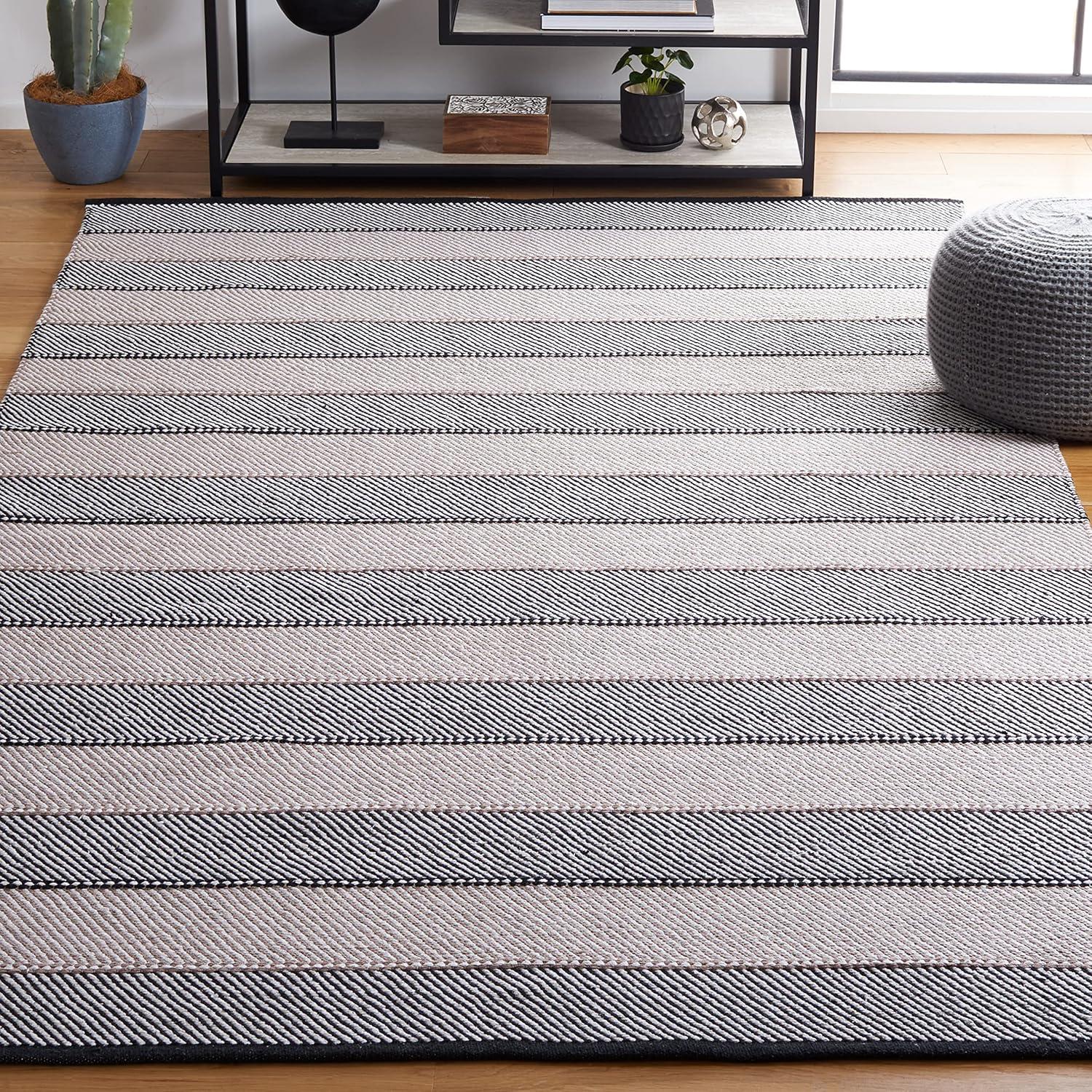 Longshore Tides Striped Kilim Flat Weave Cotton Striped Rug | Wayfair