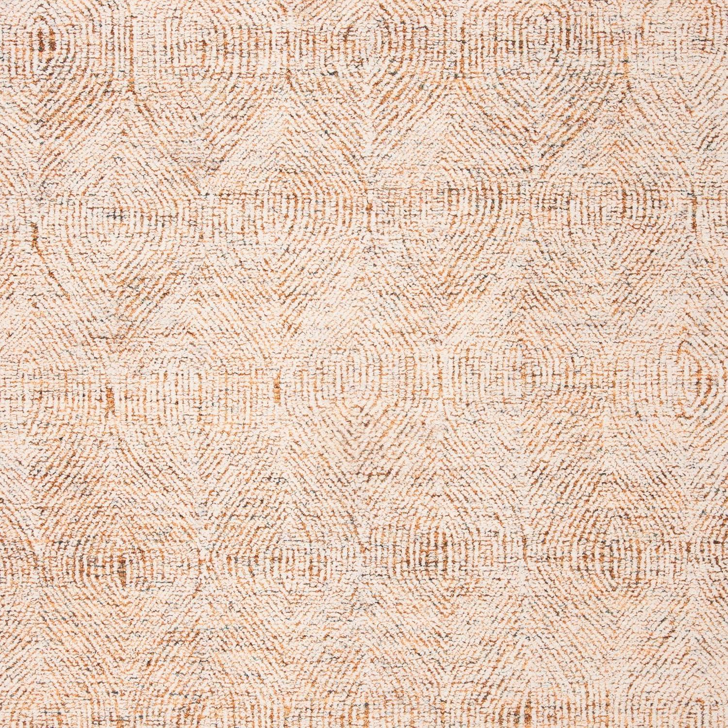 SAFAVIEH Abstract Caelestinus Ogee Wool Area Rug, Ivory/Rust, 9' x 12'