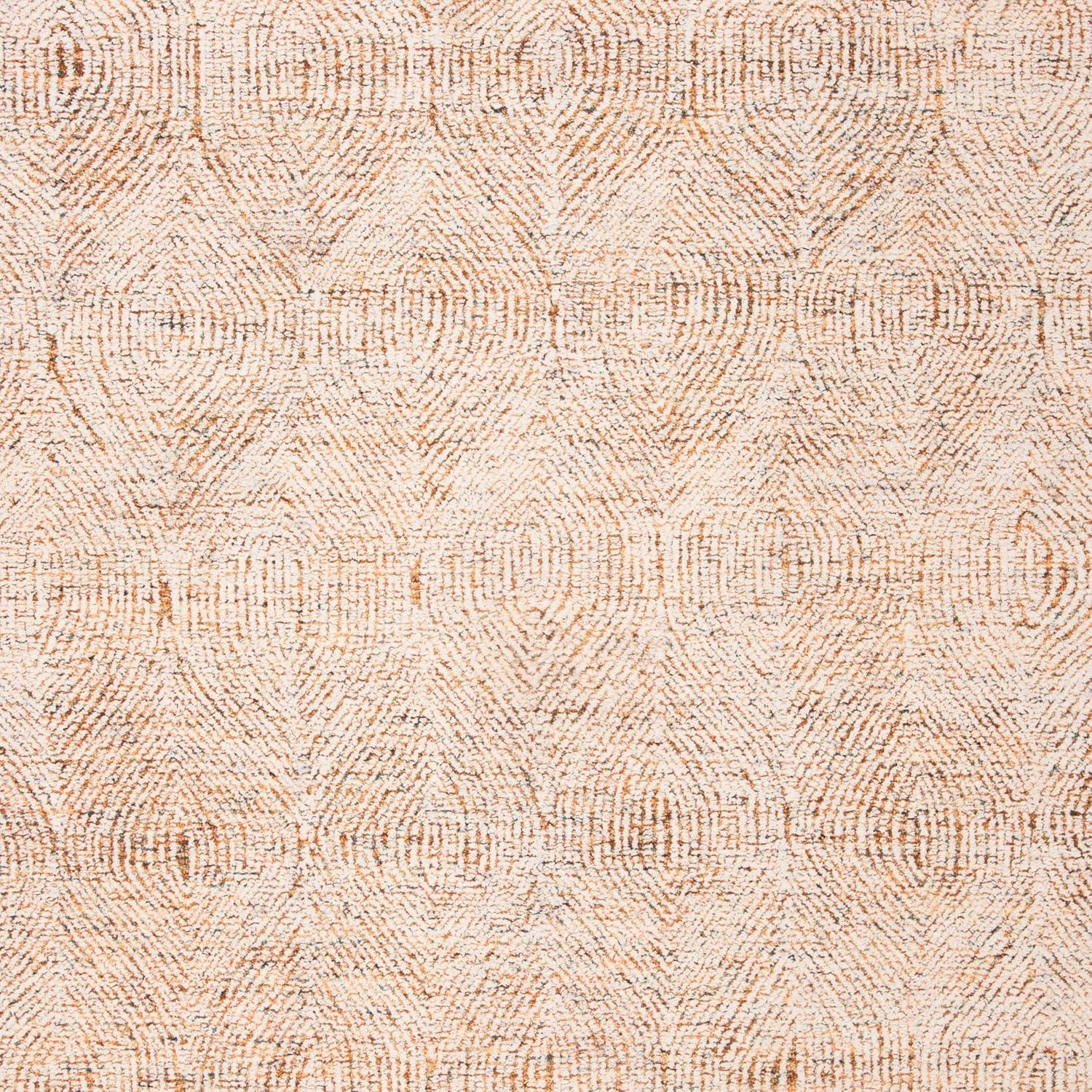 Abstract ABT340 Handmade Indoor Area Rug - Ivory/Rust - 8'x10' - Safavieh