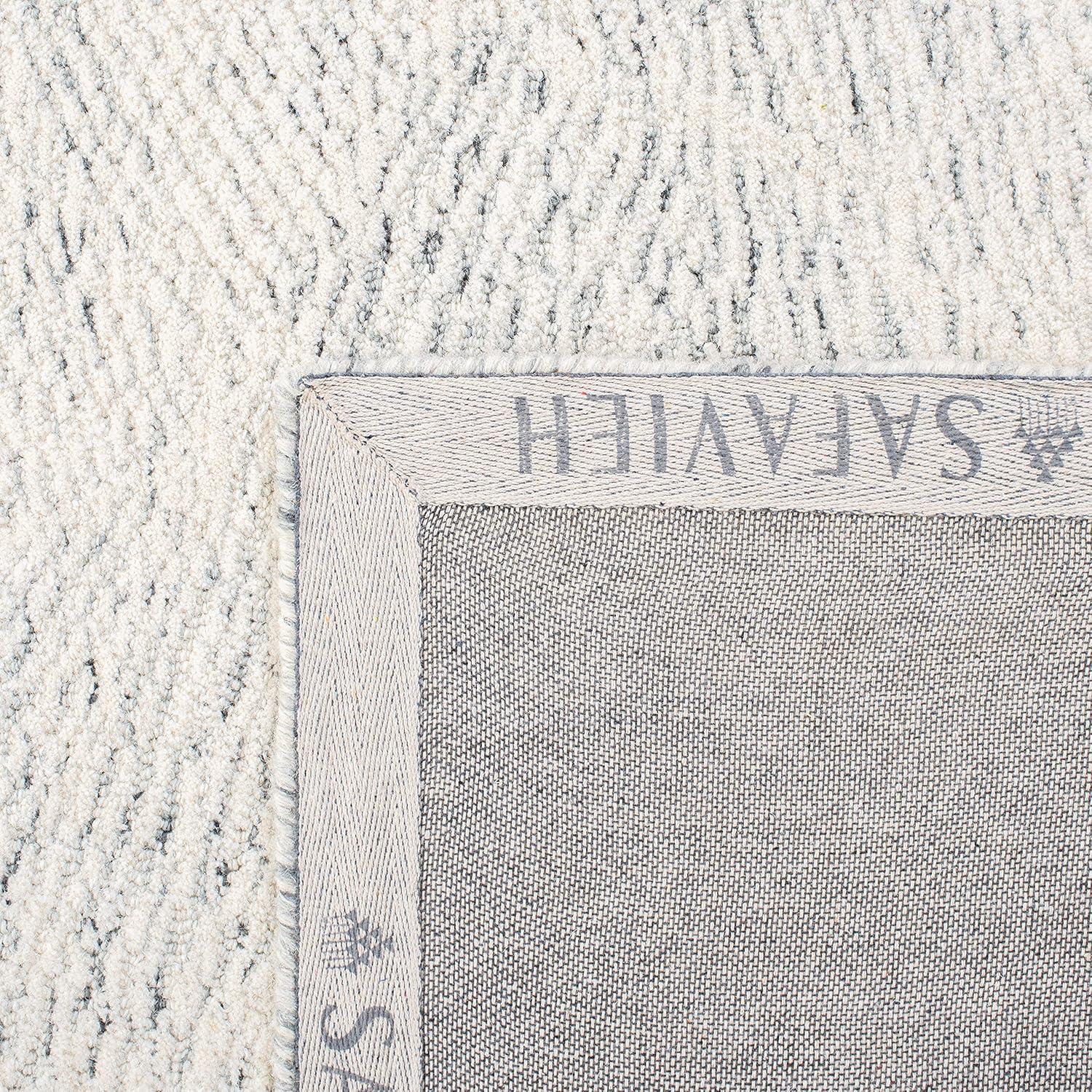 Metro MET999 Hand Tufted Indoor Accent Rug - Dark Grey/Ivory - 3'x5' - Safavieh