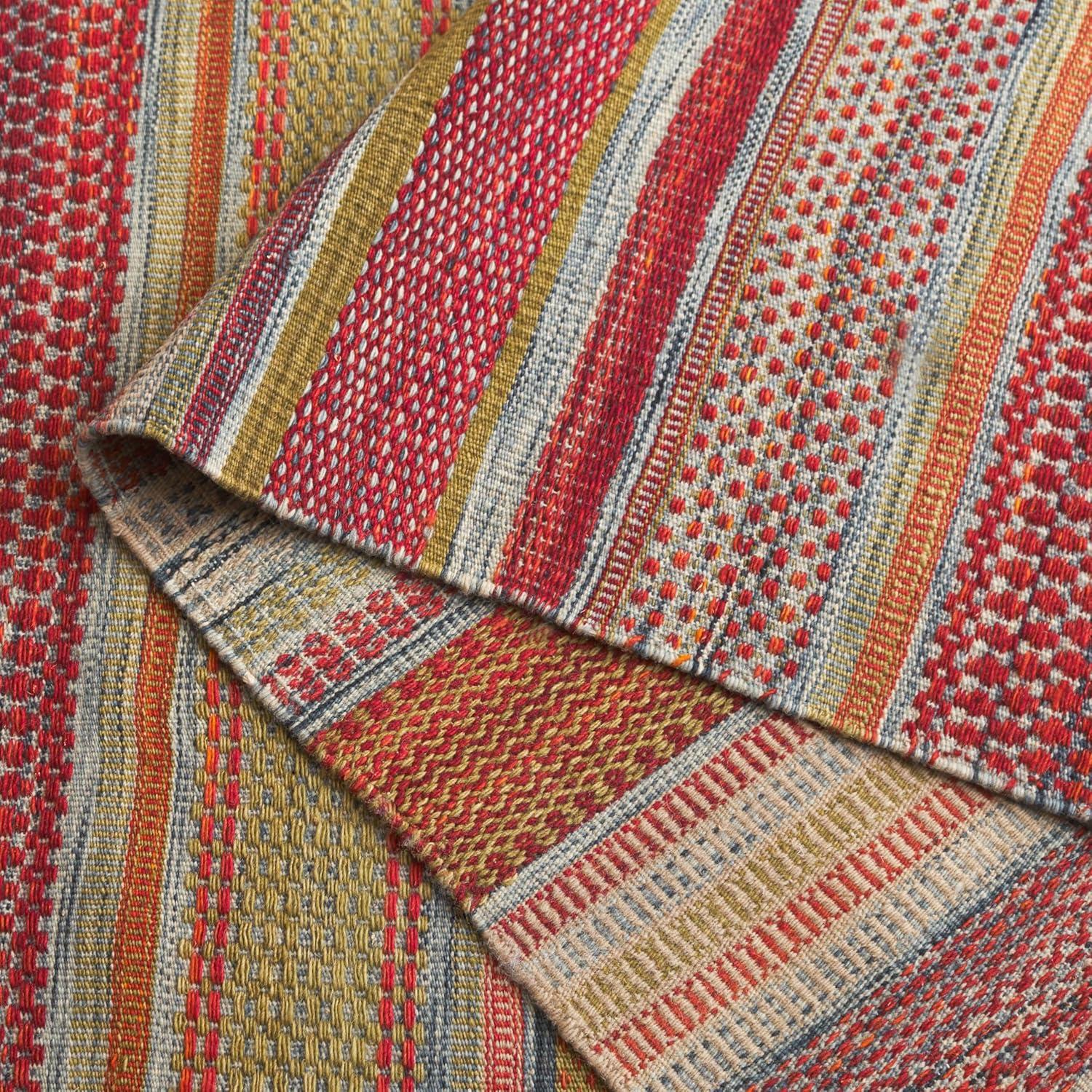 Striped Kilim STK311 Hand Woven Area Rug - Beige - 5'x8' - Safavieh.