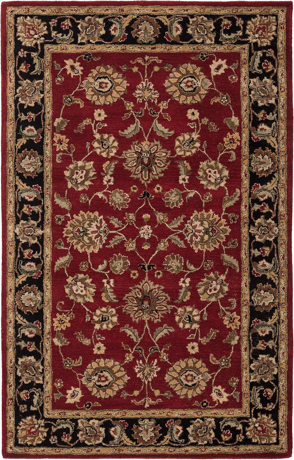 Anthea Red and Black Wool 8' x 10' Hand-Tufted Area Rug