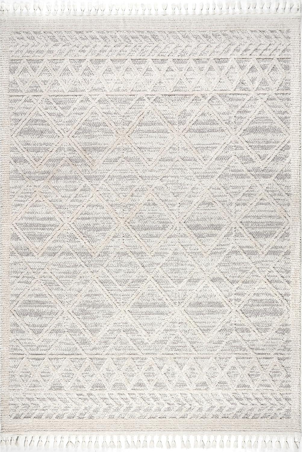 nuLOOM Ansley Moroccan Lattice Tassel Area Rug