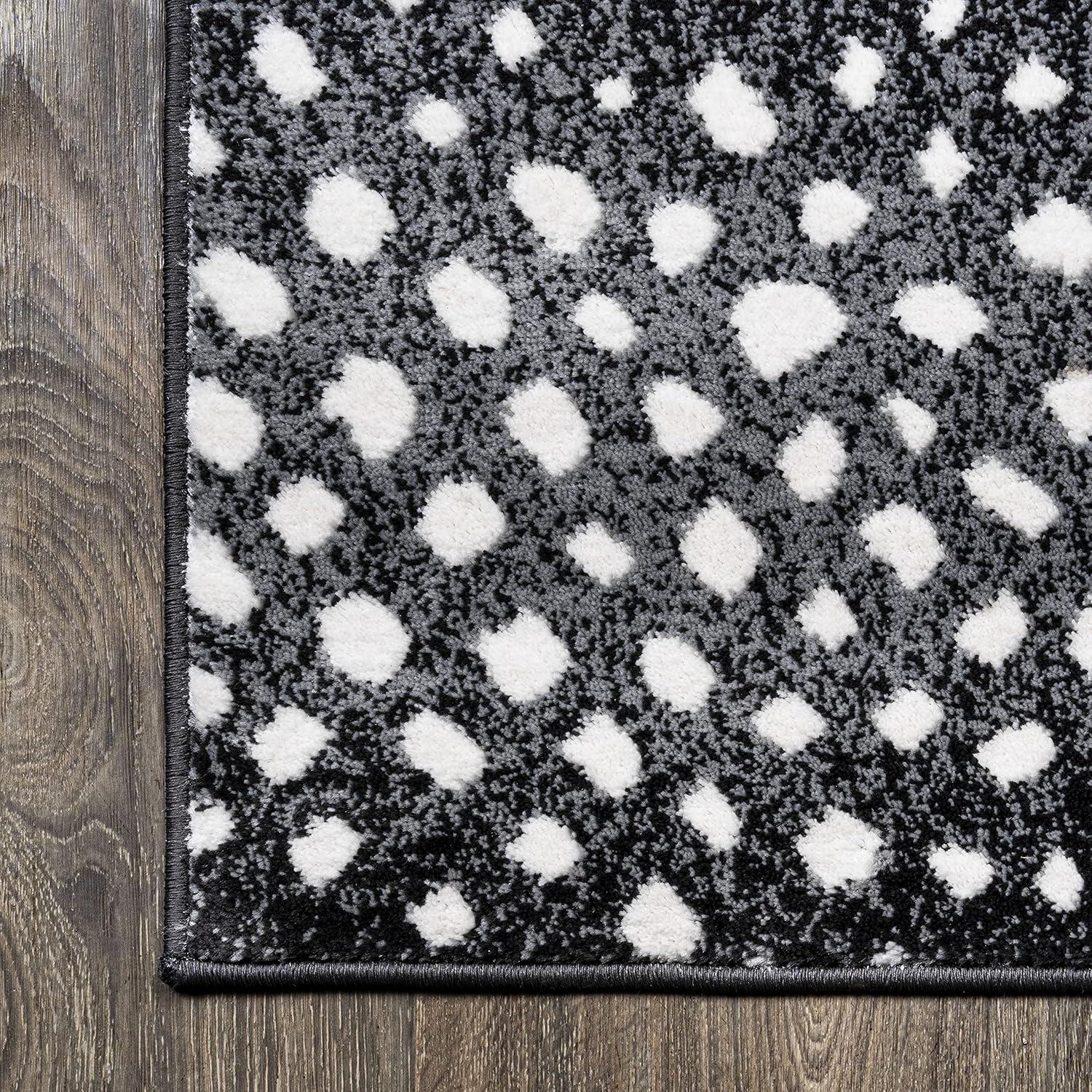 3'x 5' Antelope Modern Animal Area Rug, Black/Cream - JONATHAN Y