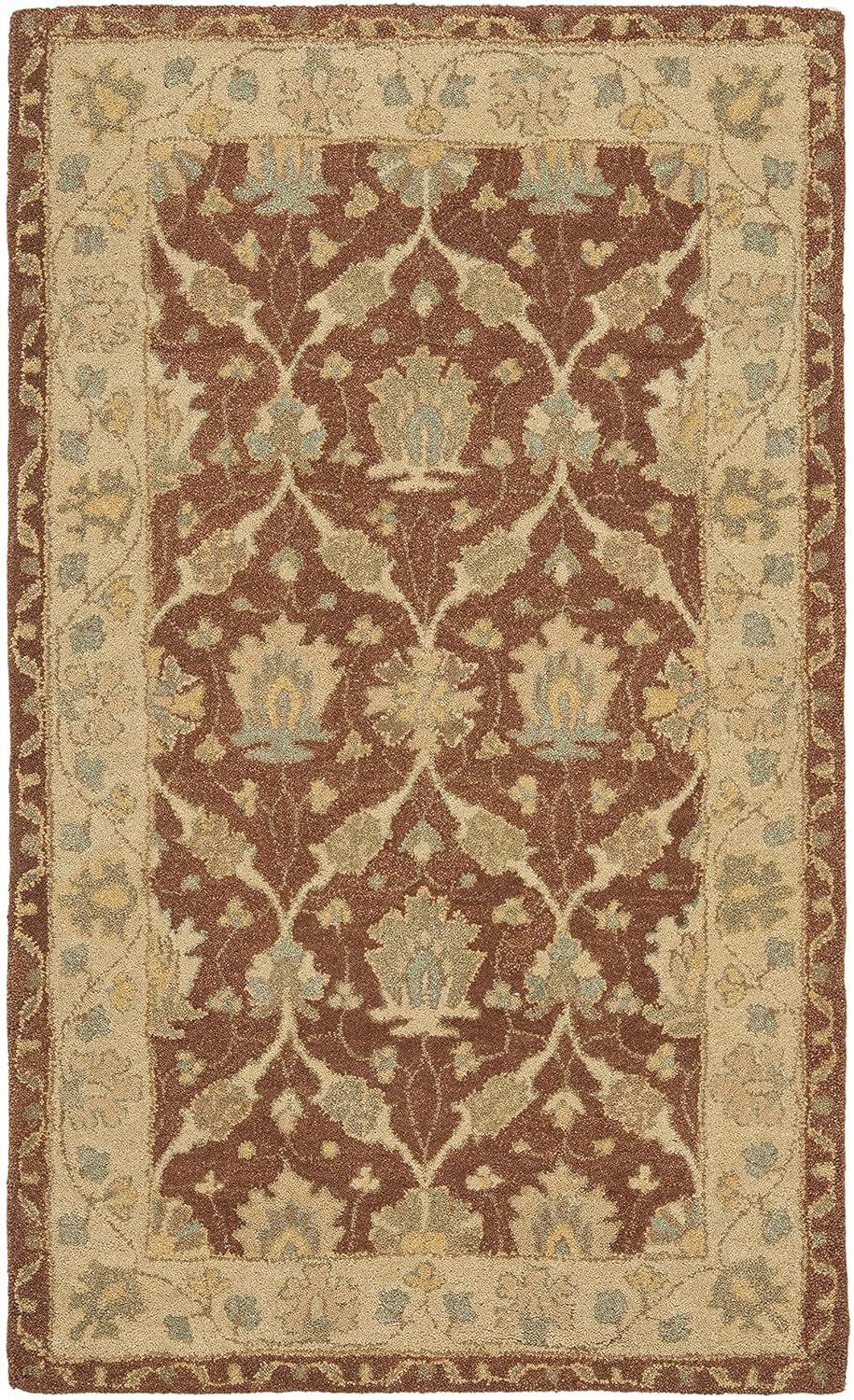 Antiquity AT315 Hand Tufted Accent Rug - Brown/Taupe - 2'3"x4' - Safavieh.