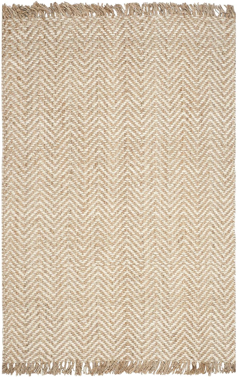 Natural Fiber NF458 Hand Woven Indoor Area Rug - Bleach/Natural - 6'x9' - Safavieh.