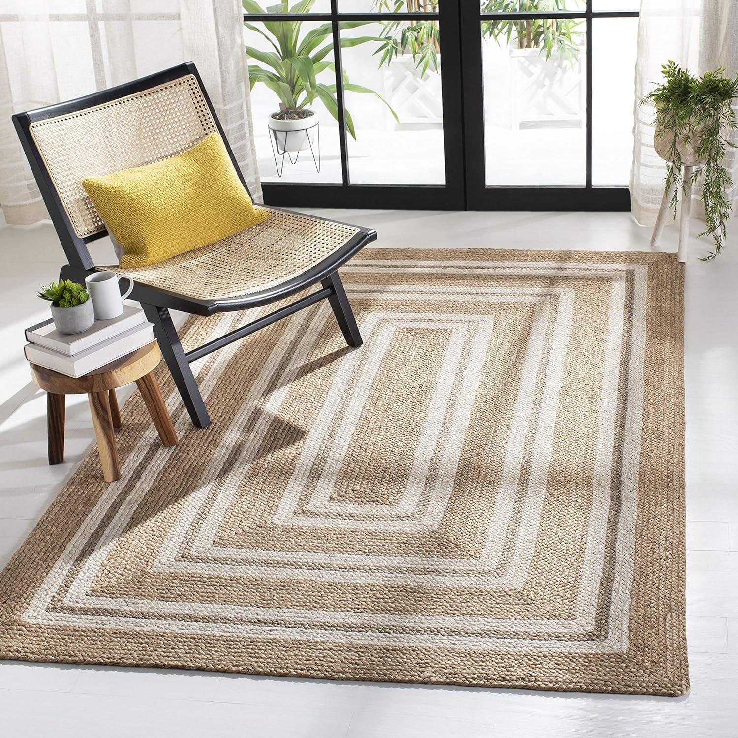 Natural Fiber NF890 Power Loomed Area Rug - Natural/Ivory - 6'x9' - Safavieh.