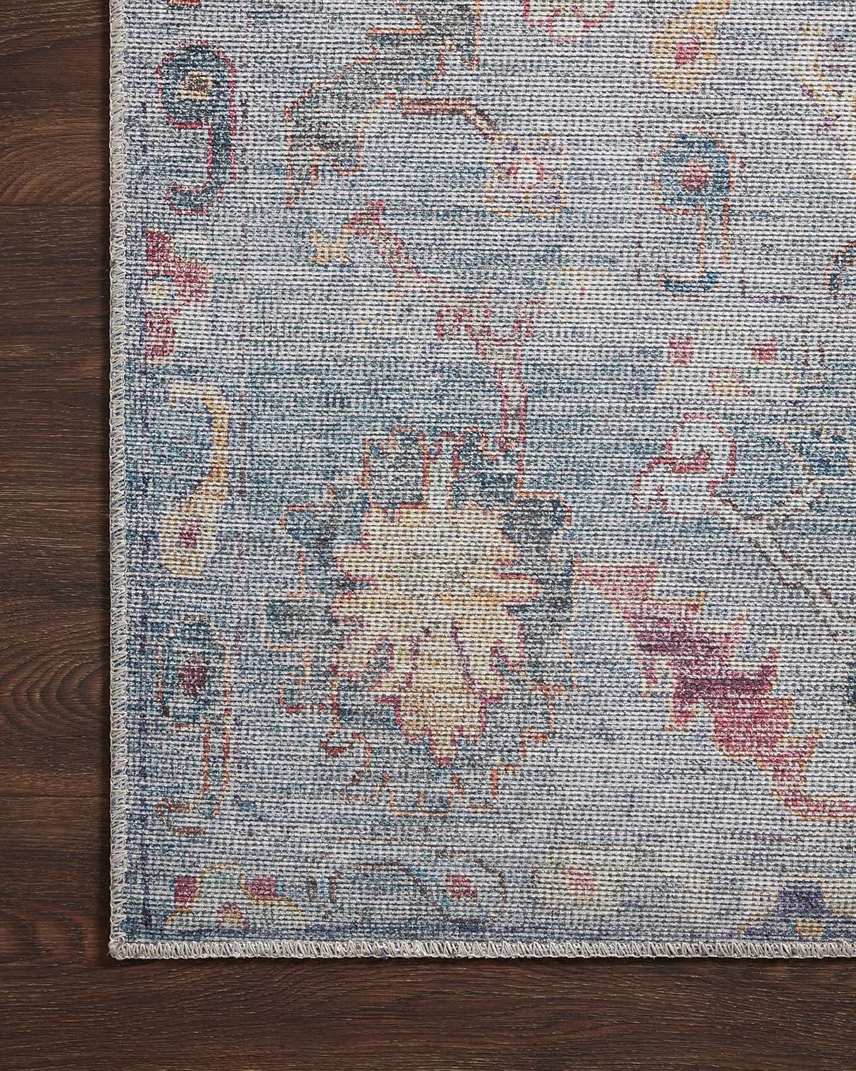 Elysium Denim Multi Oriental Low-Pile 7'6" x 9'6" Area Rug