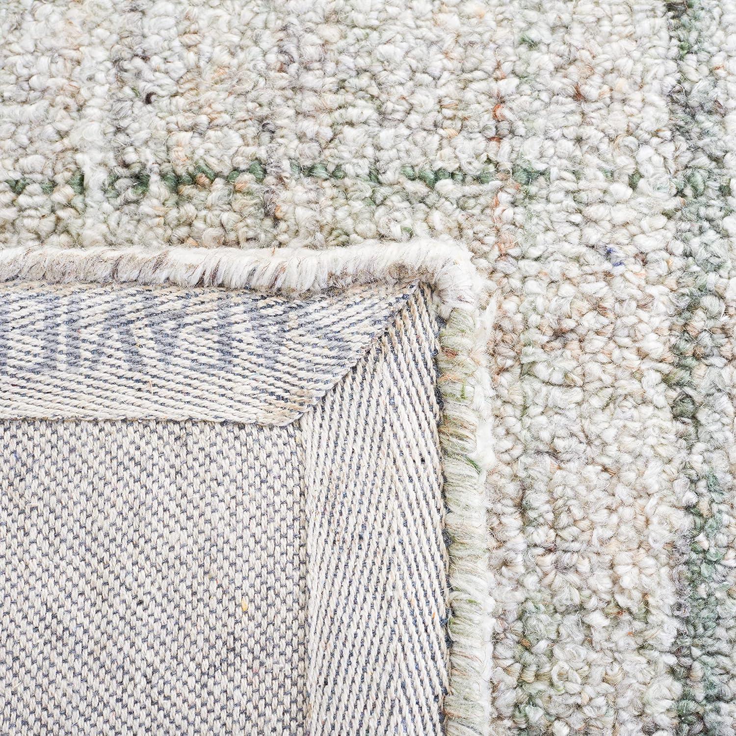 SAFAVIEH Alfombra Abstracta con Rayas Jerrald, Verde/salvia, 10' x 14'