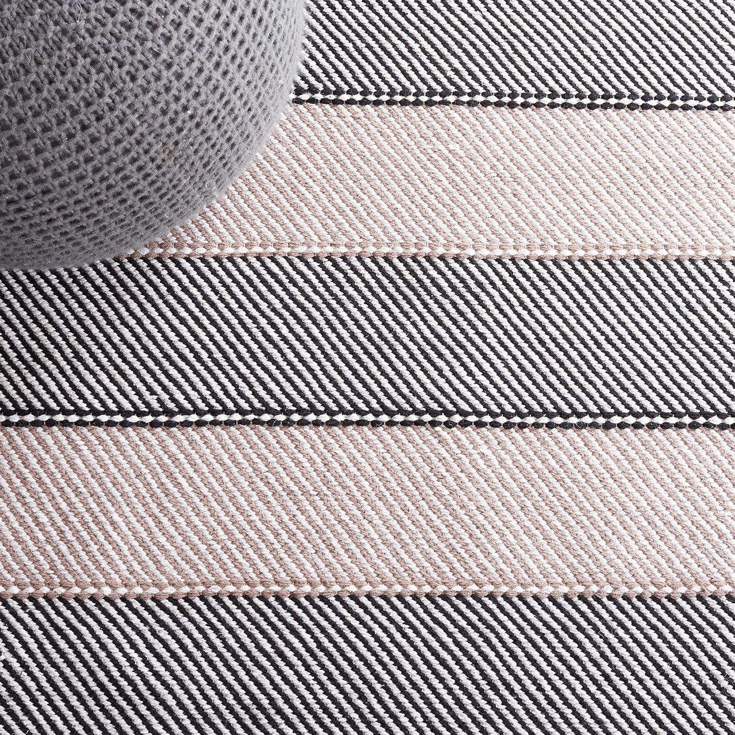Longshore Tides Striped Kilim Flat Weave Cotton Striped Rug | Wayfair