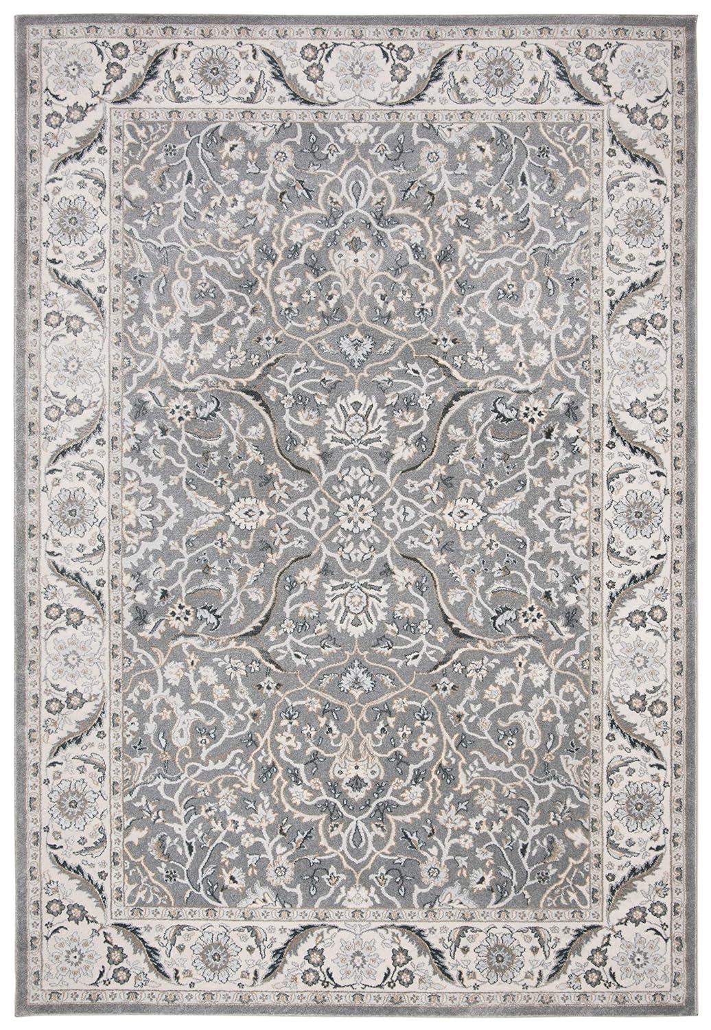 Isabella ISA912 Power Loomed Area Rug - Grey/Dark Grey - 4'x6' - Safavieh.