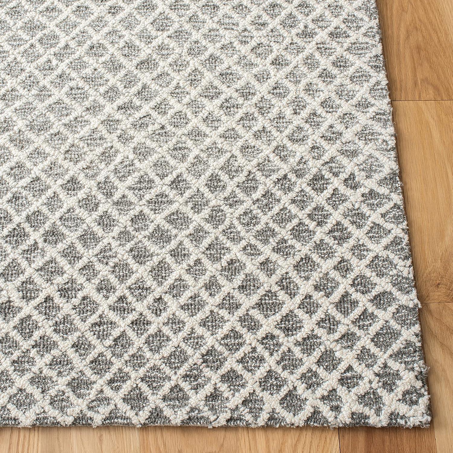 Micro-Loop MLP353 Hand Tufted Indoor Runner Rug - Grey/Ivory - 2'3"x9' - Safavieh