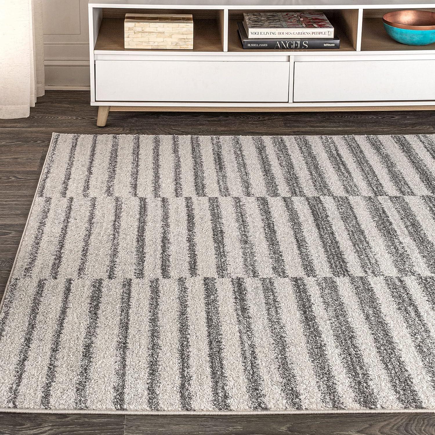 Lyla Offset Stripe Area Rug  - JONATHAN Y