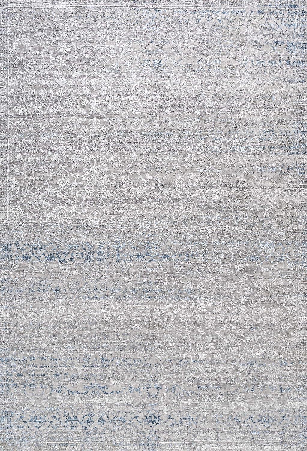 3'x5' Tidal Modern Strie' Area Rug, Gray/Blue - JONATHAN Y