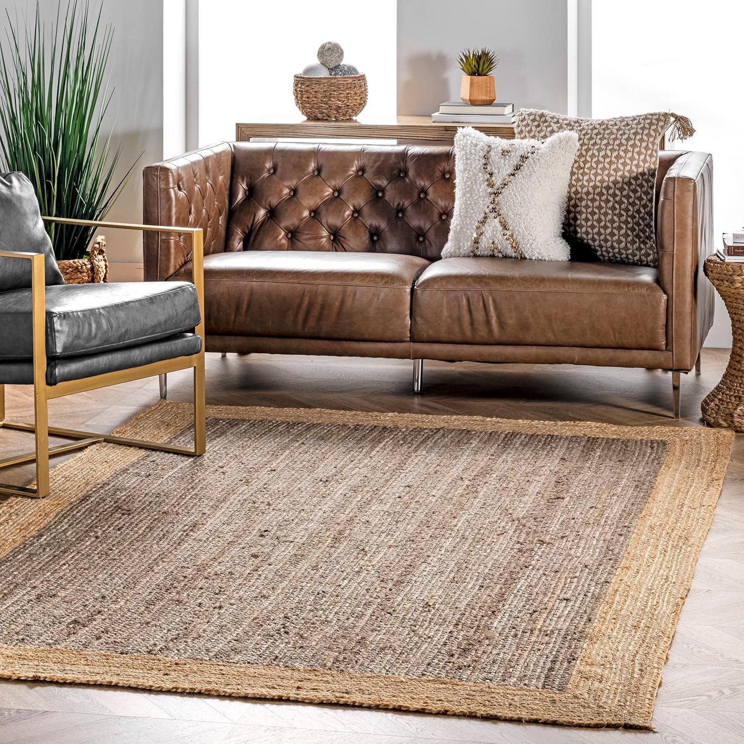2'x3' Hand Woven Eleonora Area Rug Blue- nuLOOM: Modern Jute Runner, Low Pile, Indoor Use, Solid Pattern