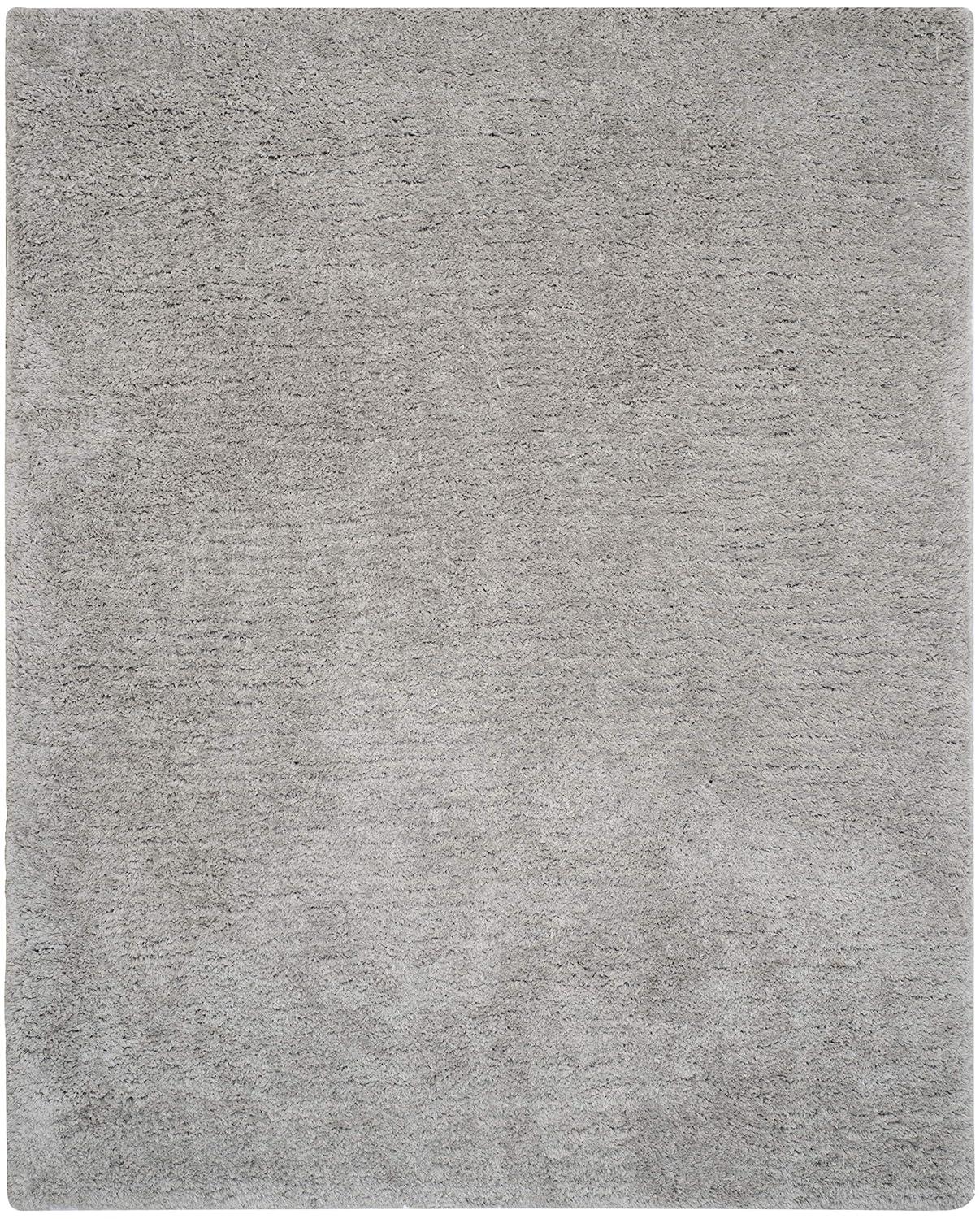 Supreme Shag SGS621 Hand Tufted Indoor Area Rug - Silver - 8'x10' - Safavieh
