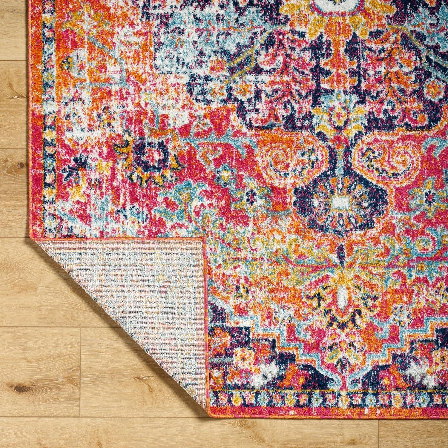 Livabliss 5'3"x7'3" Abby Traditional Rugs Teal: Medium Pile, Stain & Fade-Resistant, Indoor, Polypropylene